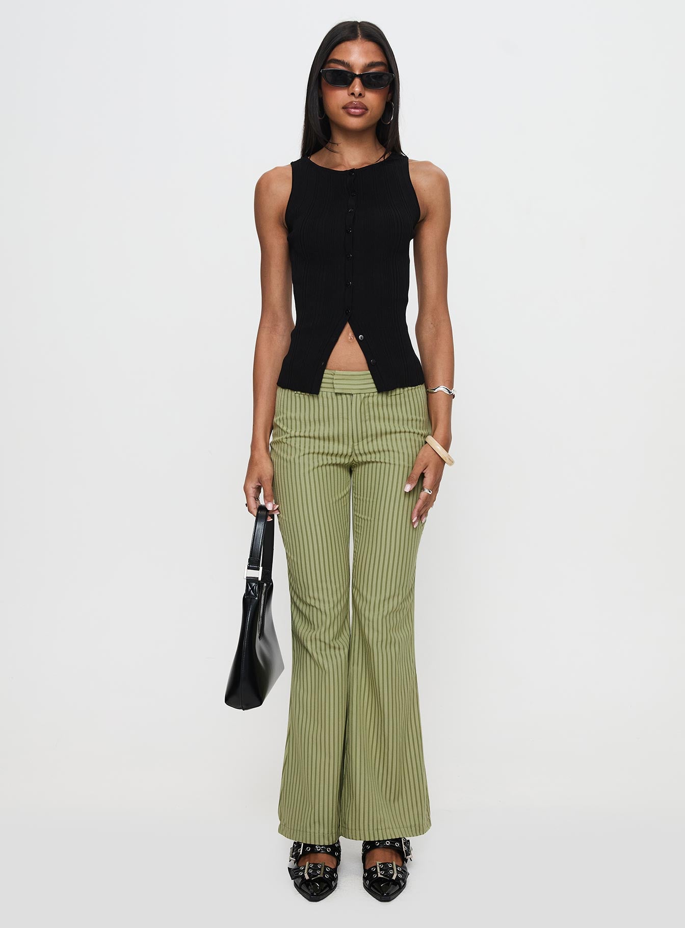 Jinxed Pant Green Stripe - Image 6