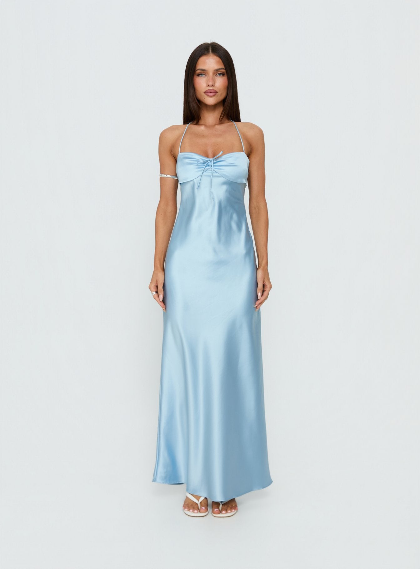 Fireproof Halter Maxi Dress Baby Blue - Image 7