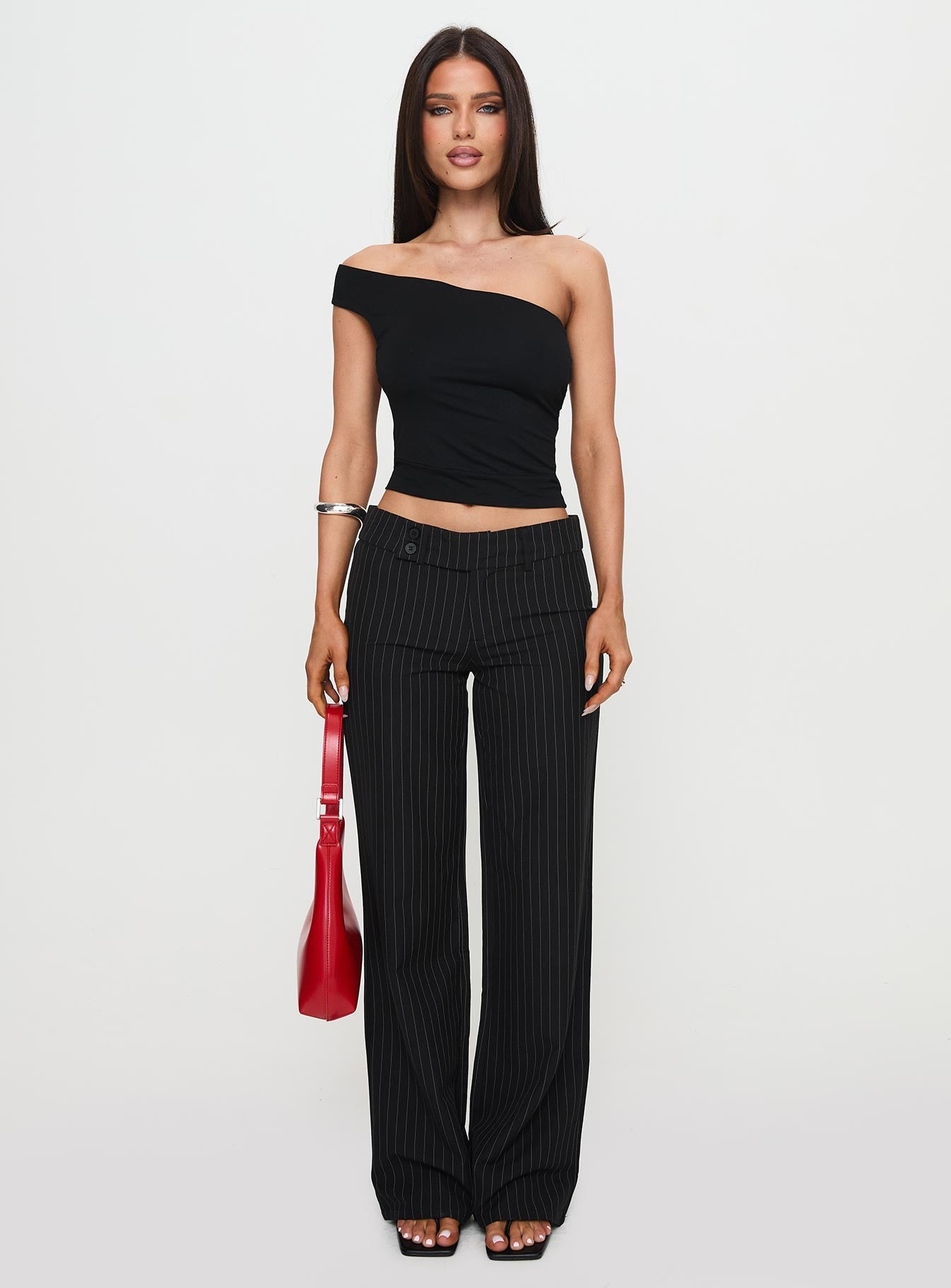 Socialista Pinstripe Pant Black - Image 7