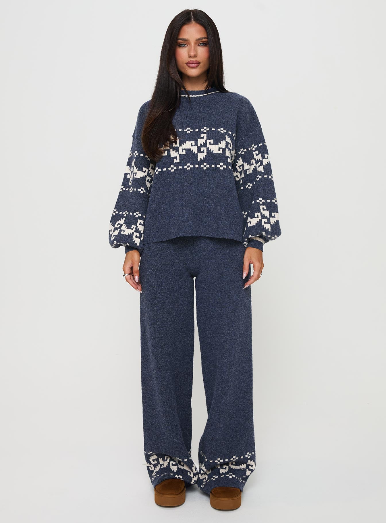 Alpine Sweater Navy / Cream - Image 7