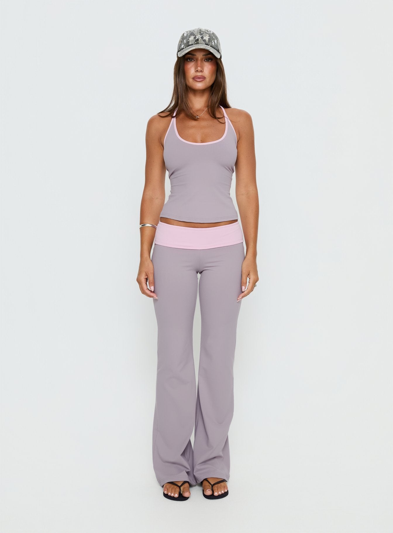 Kobee Jersey Halter Top Slate / Dusty Pink - Image 7