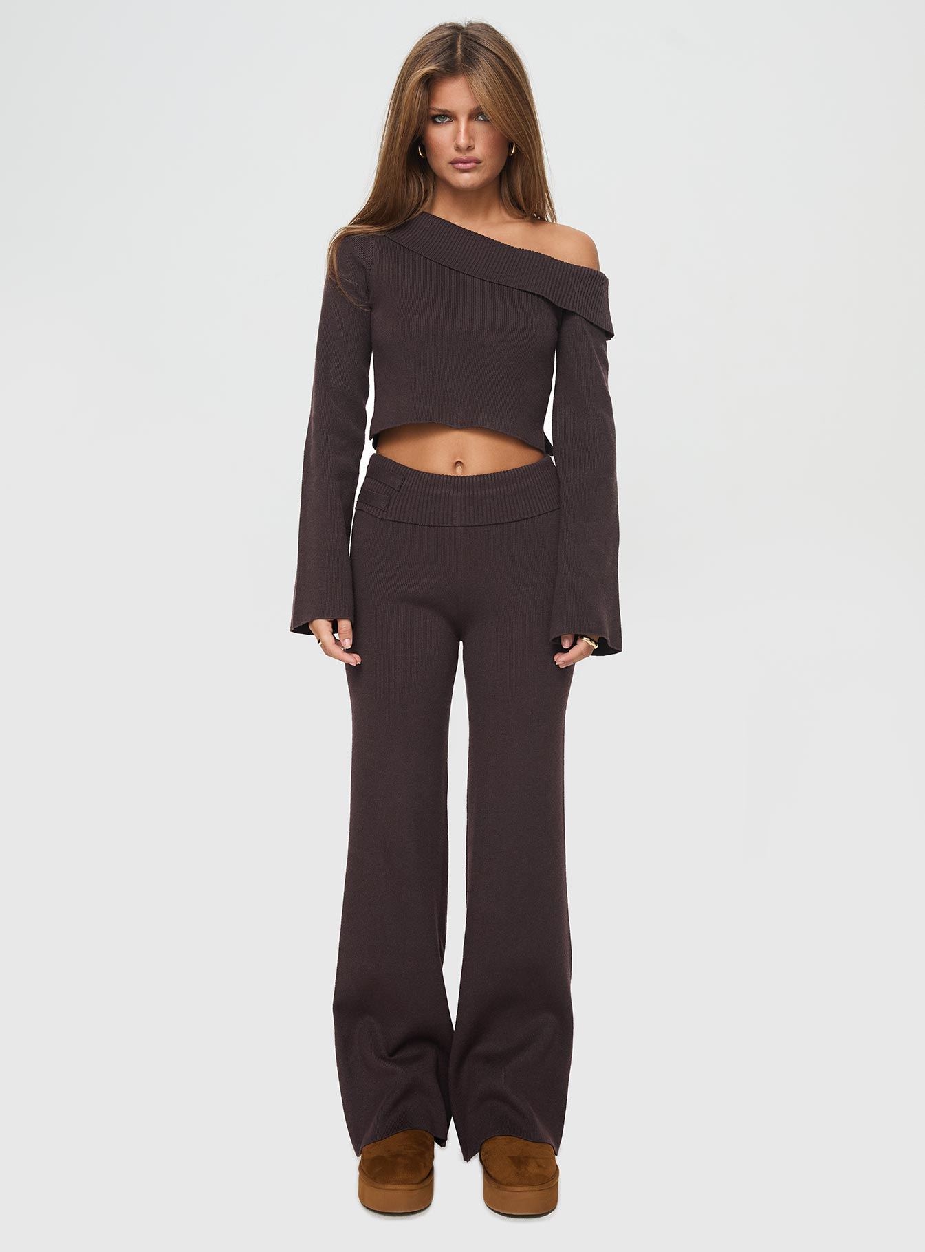 Try Me Knit Pants Chocolate
