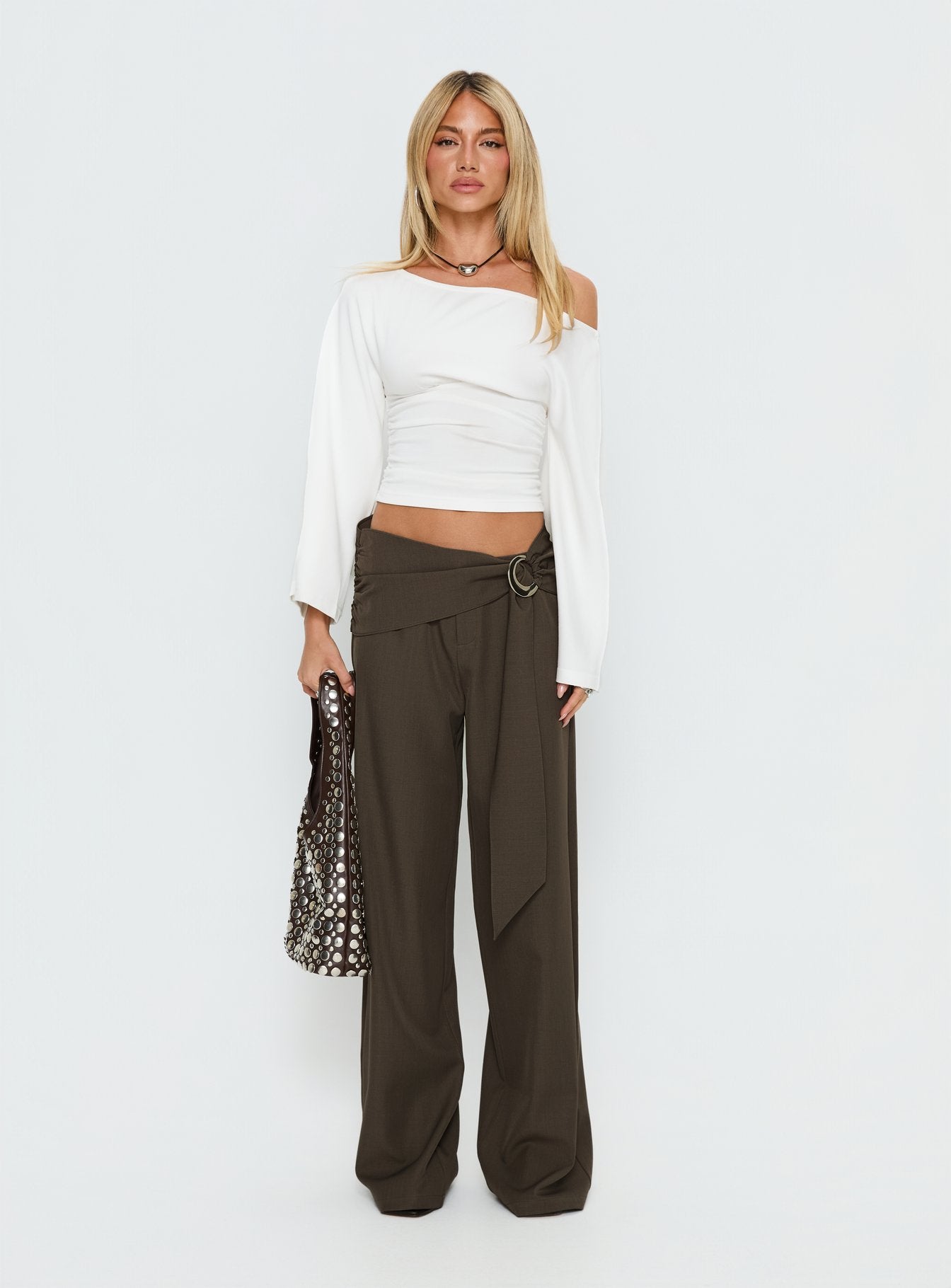 Elisson Layered Buckle Pants Grey - Image 7