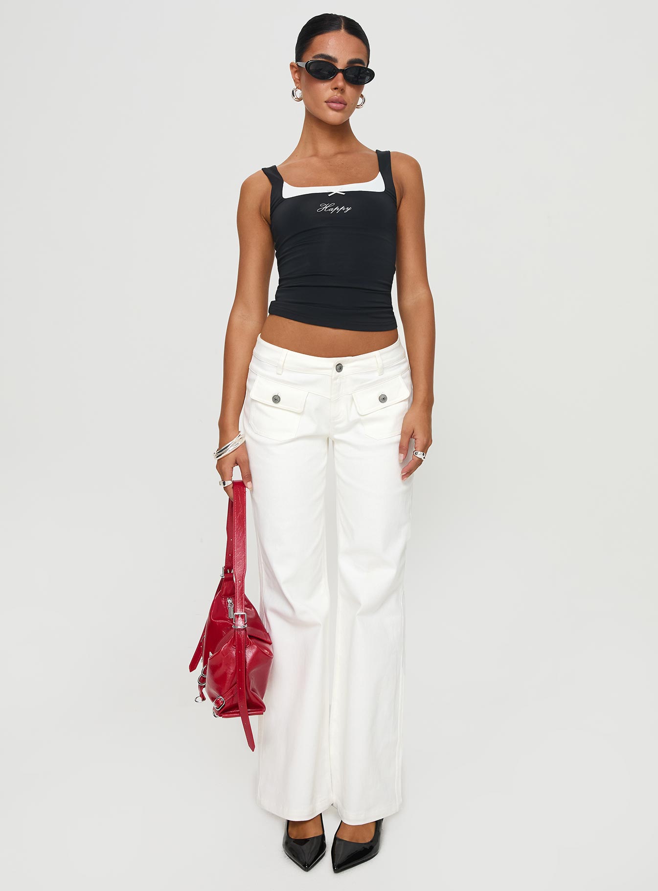 Benicale Low Rise Cargo Pants White - Image 7
