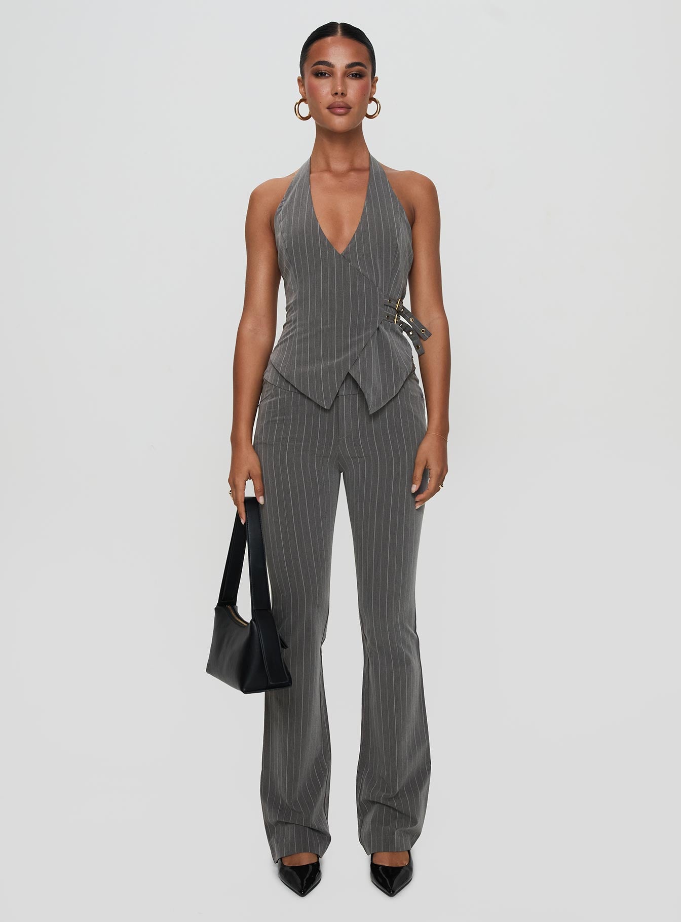 Calexico Buckle Pant Grey Pinstripe - Image 7