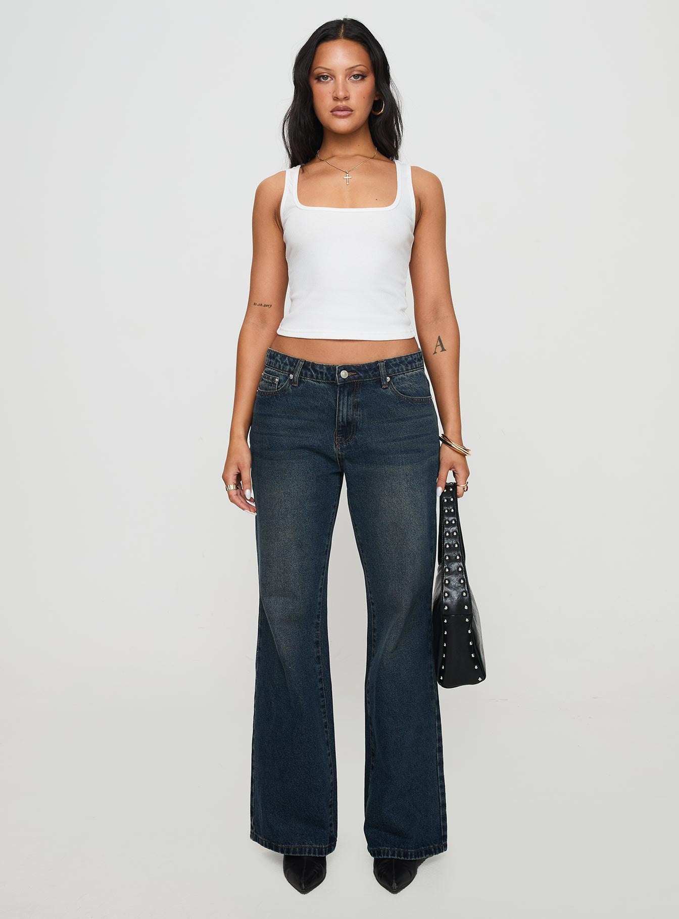 Baseline Square Neck Rib Tank Top White - Image 7