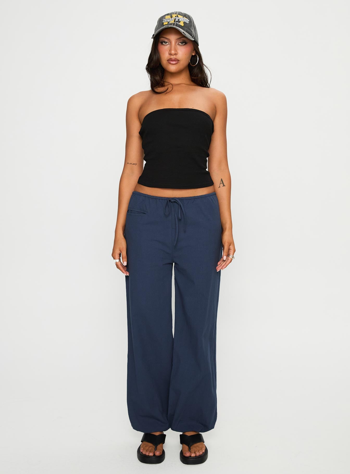 Zodie Low Waist Pants Navy - Image 6