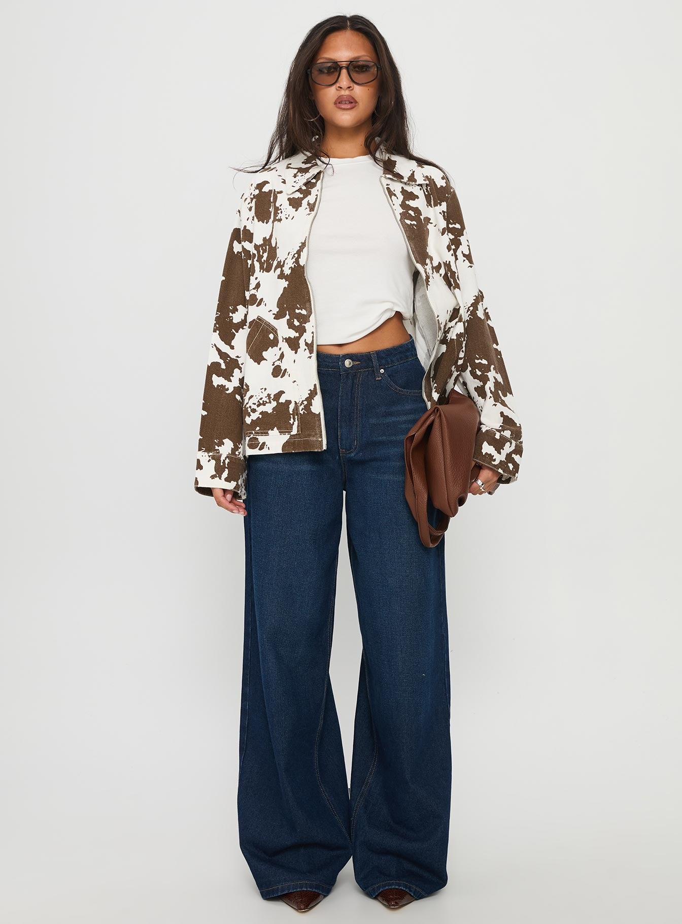 Another Life Zip Through Jacket Cow - Image 8