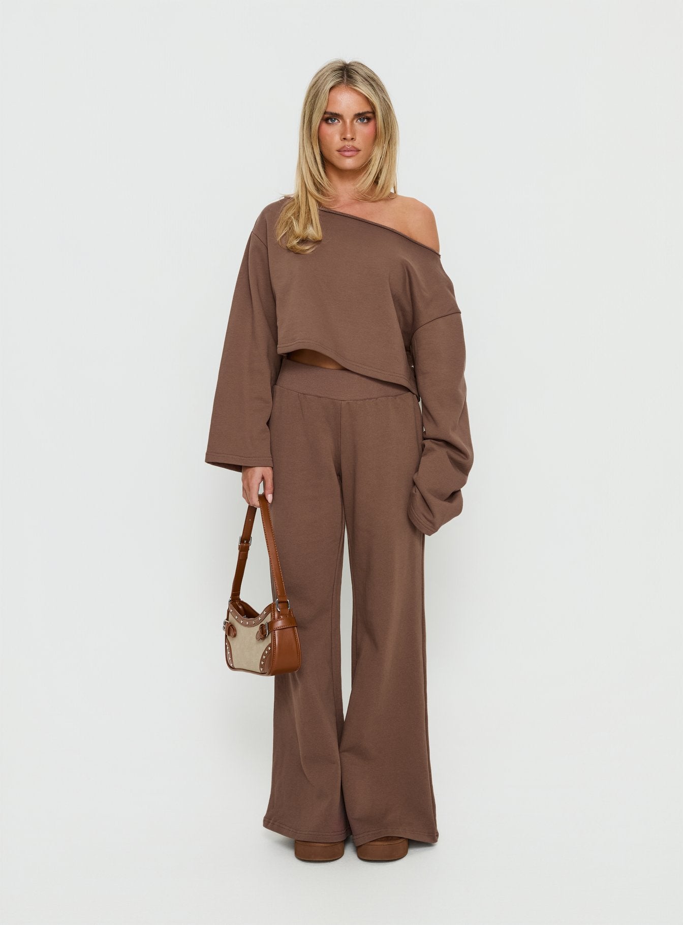 Peaks Flared Track Pants Cocoa - Image 7