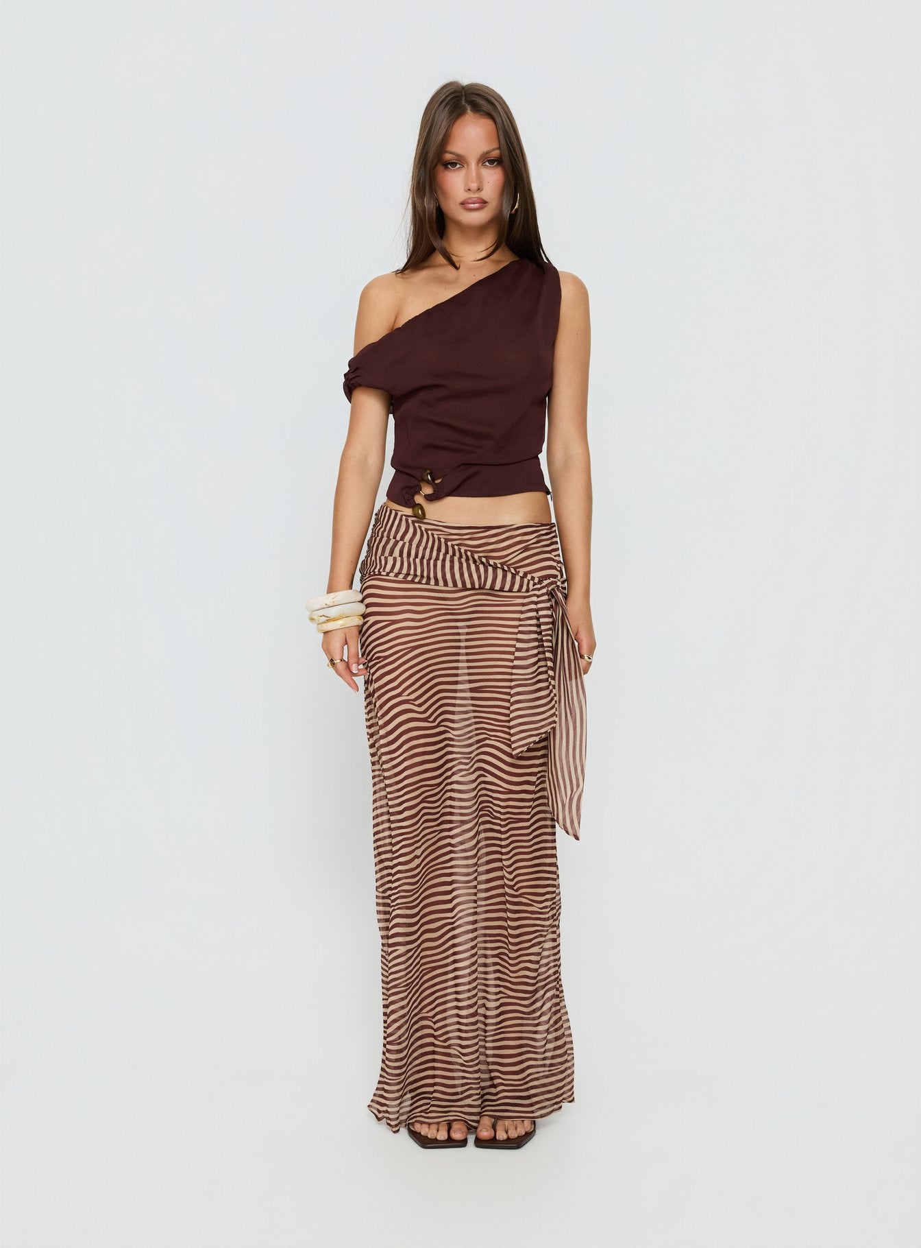 Acasie Asymmetrical Top Brown - Image 7