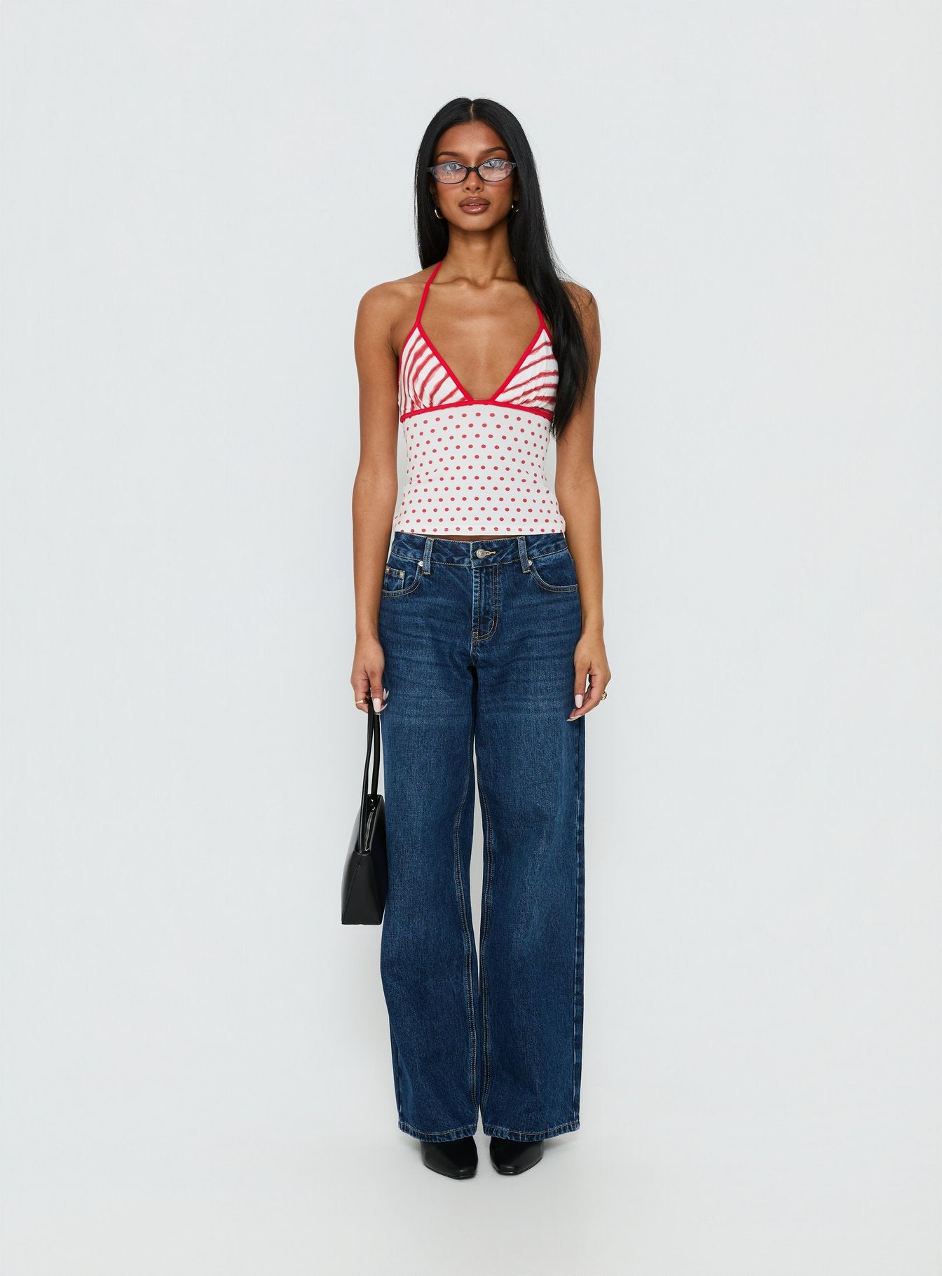 Aelina Halter Top Red / White Polka Dot - Image 7