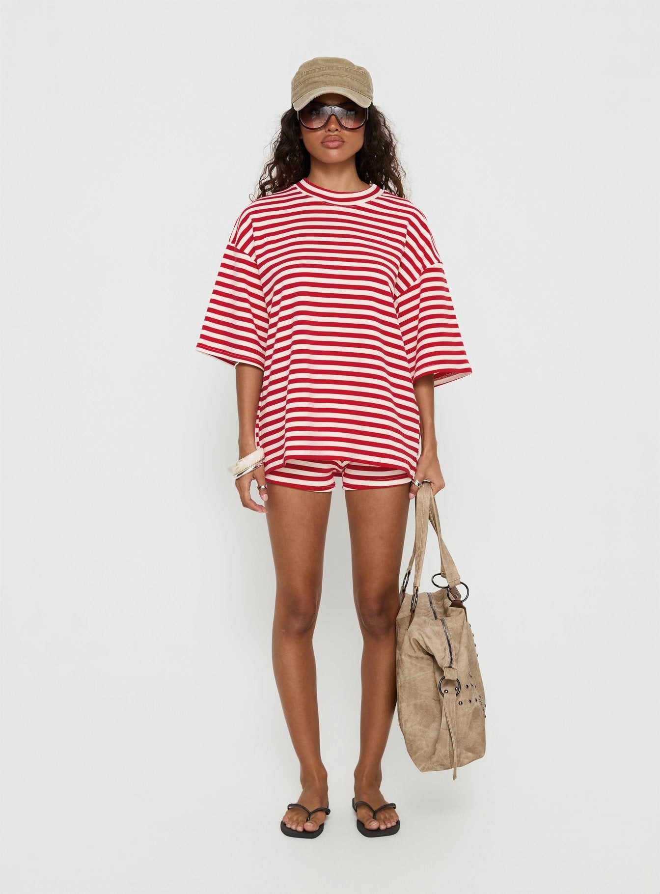 Bryanne Short Sleeve Top Red Stripe - Image 7