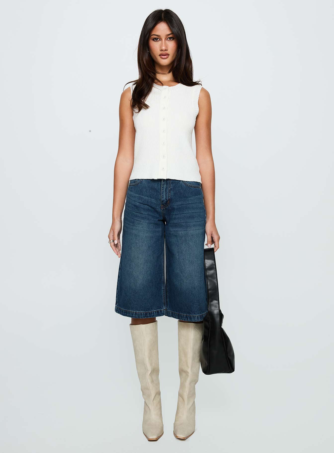 Ollison Longline Denim Shorts Blue - Image 7
