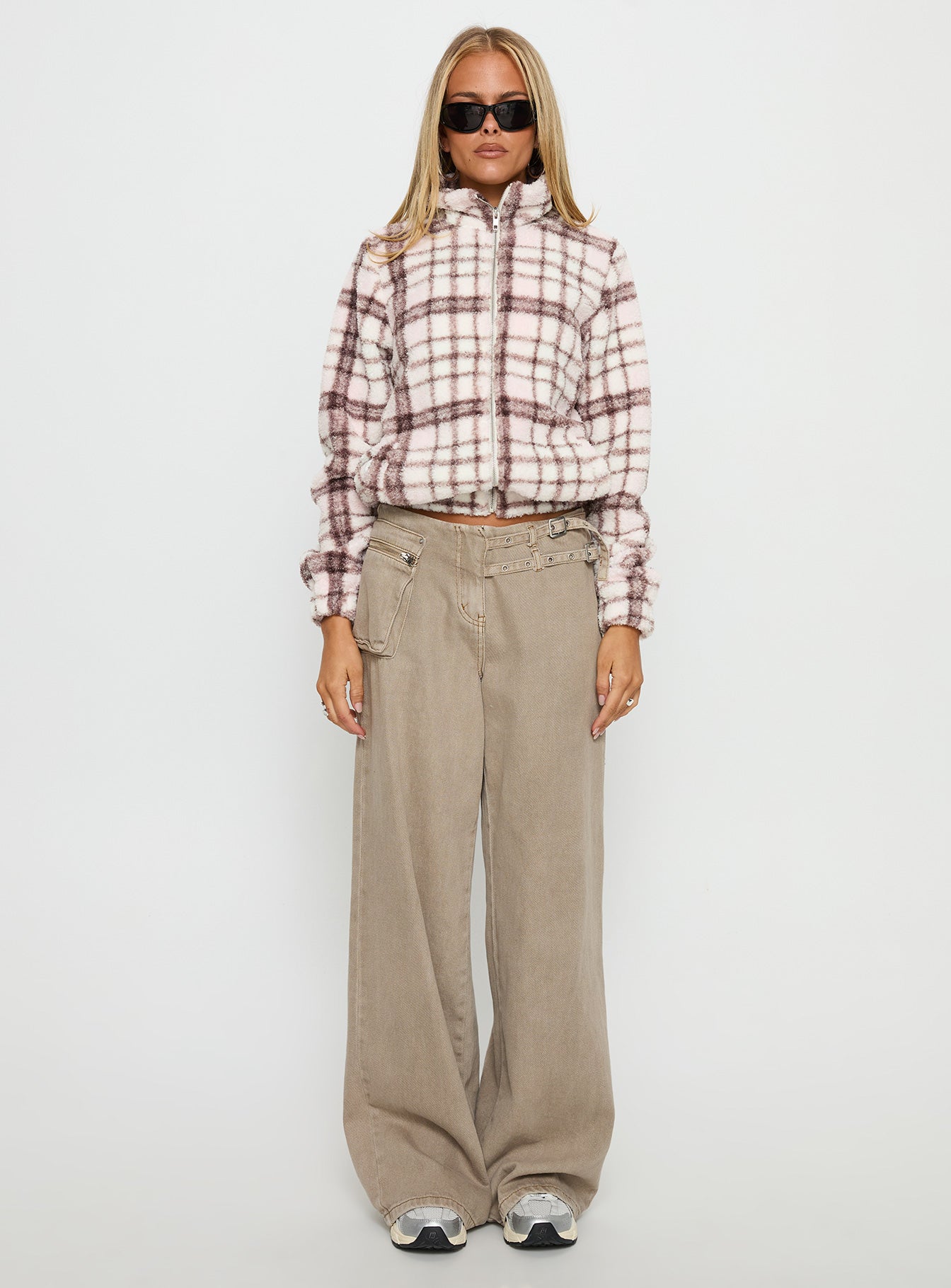 Vannessa Collared Jacket Pink Check - Image 7