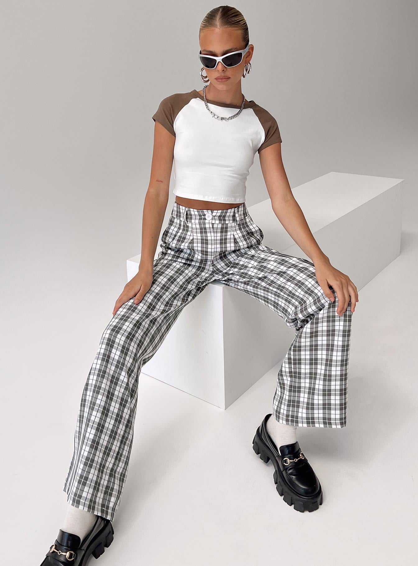 Archer Pants Grey Plaid - Image 7