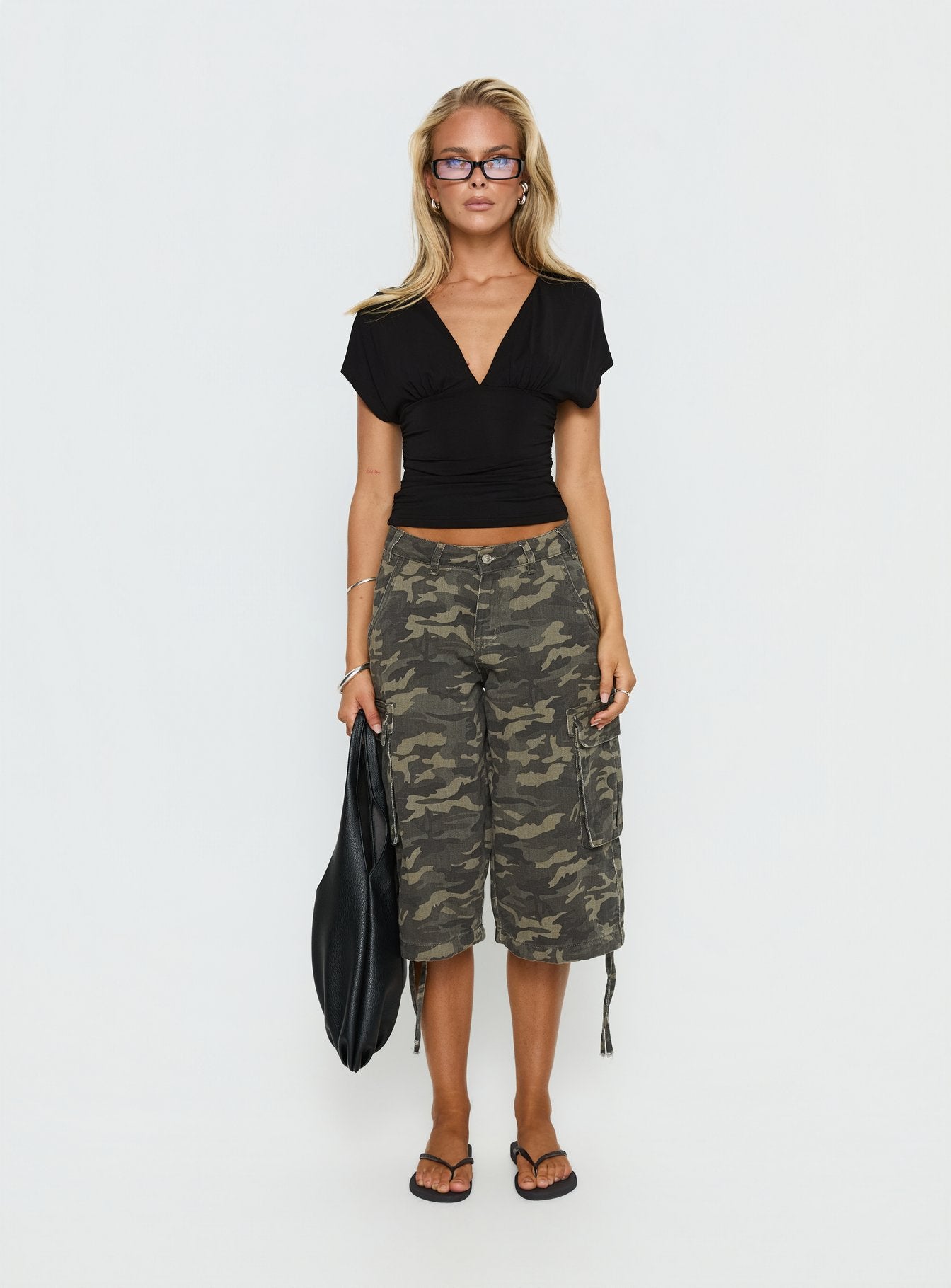 Hudsen Longline Cargo Shorts Camo - Image 7