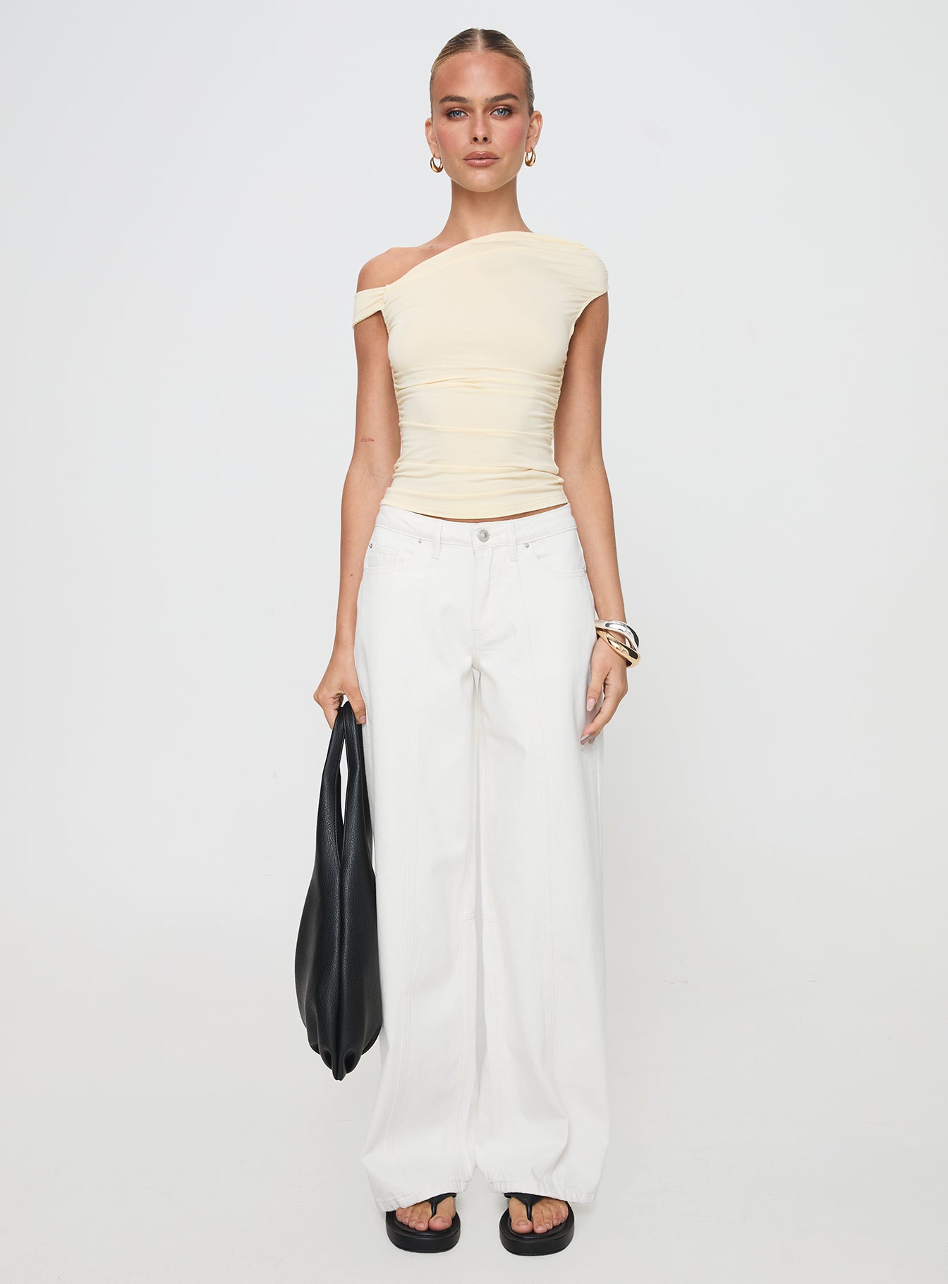 Lando Low Rise Straight Leg Jeans White - Image 7