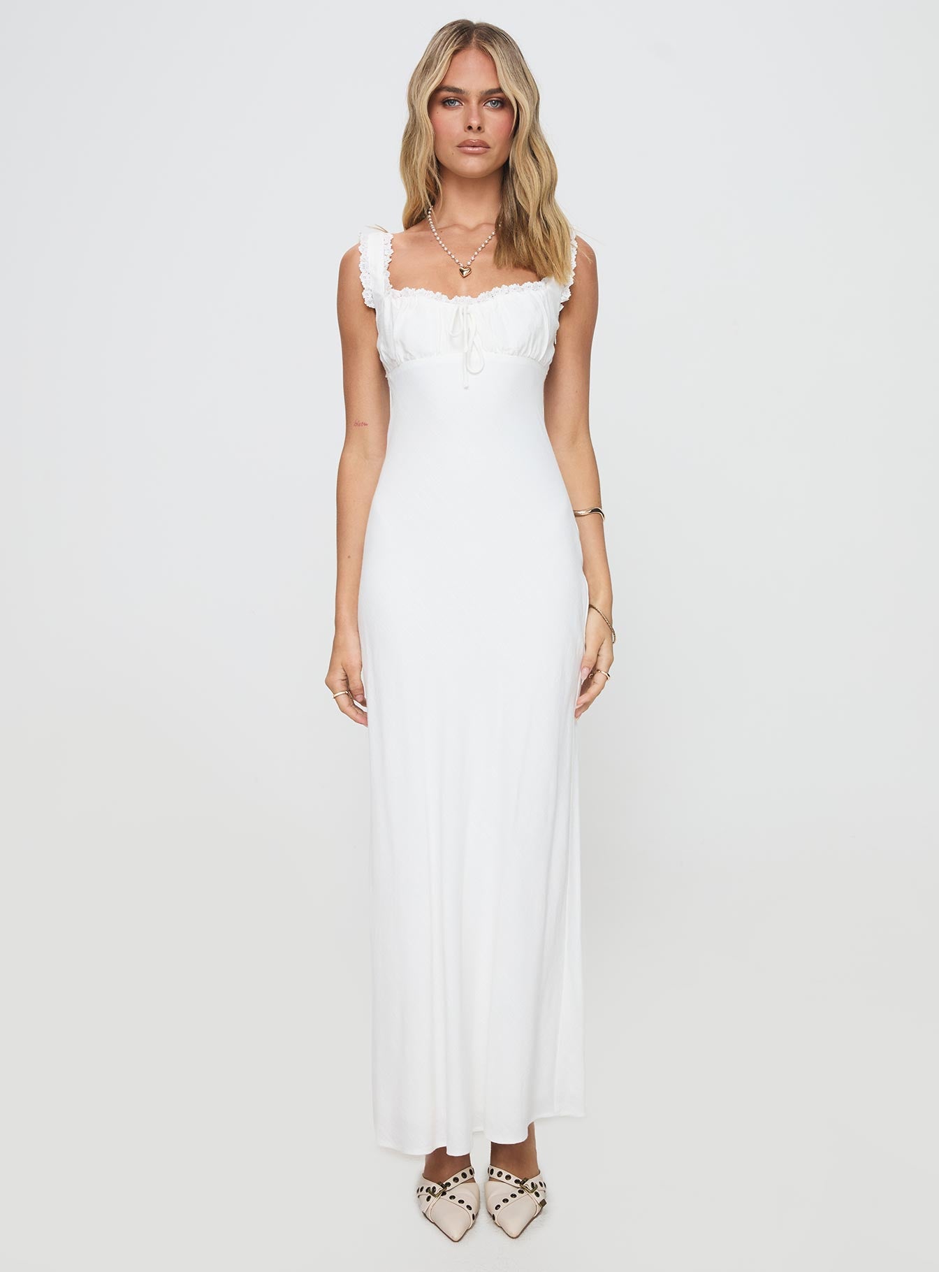 Lillette Maxi Dress White - Image 7