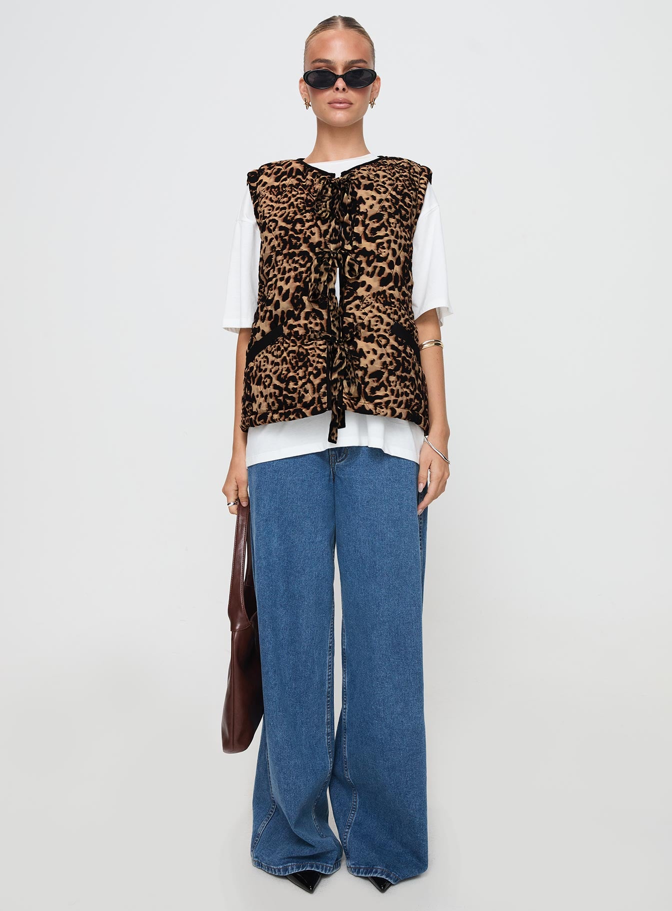 Samual Quilted Vest Leopard - Image 7