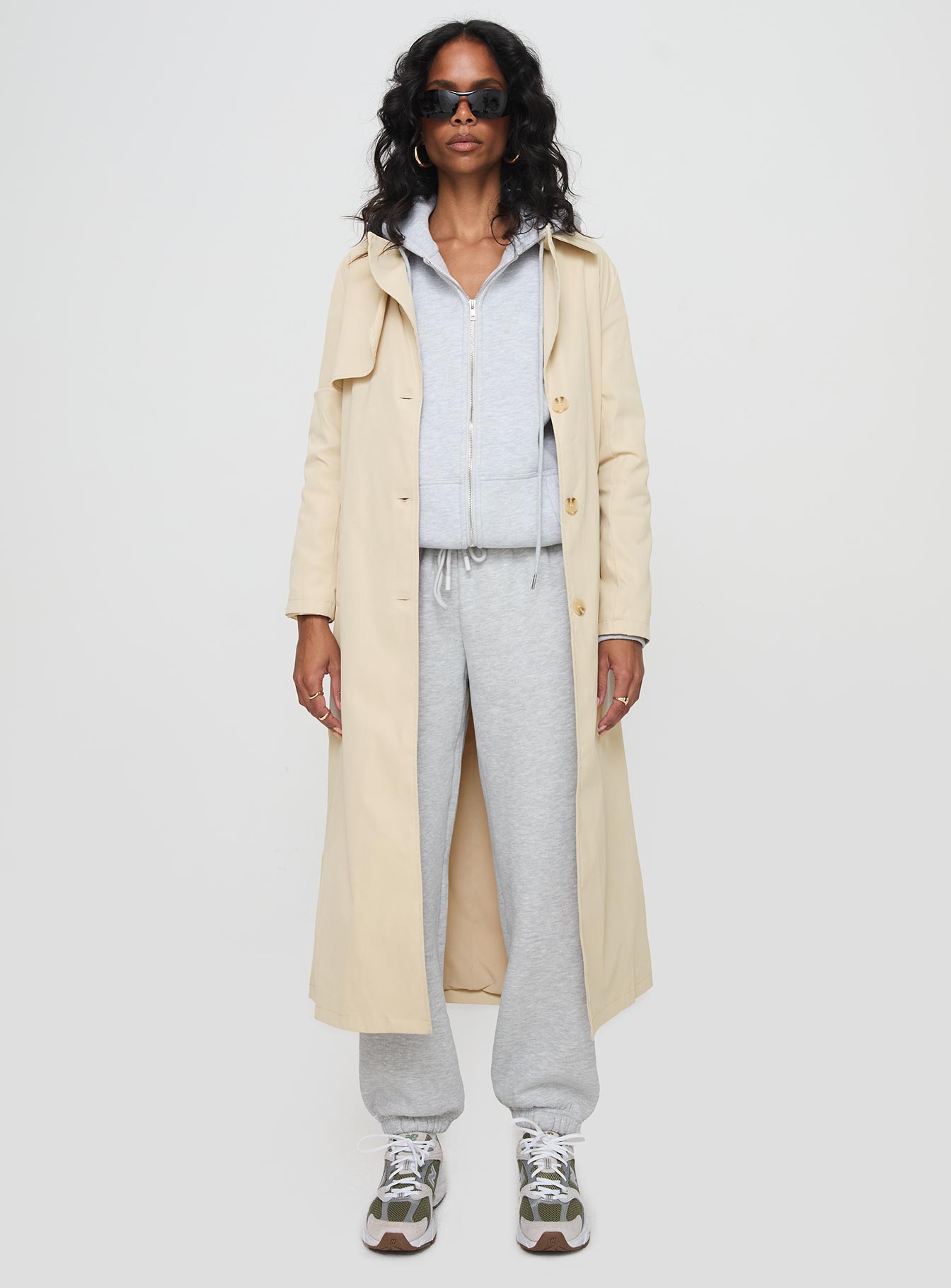 Haili Trench Coat Beige - Image 7
