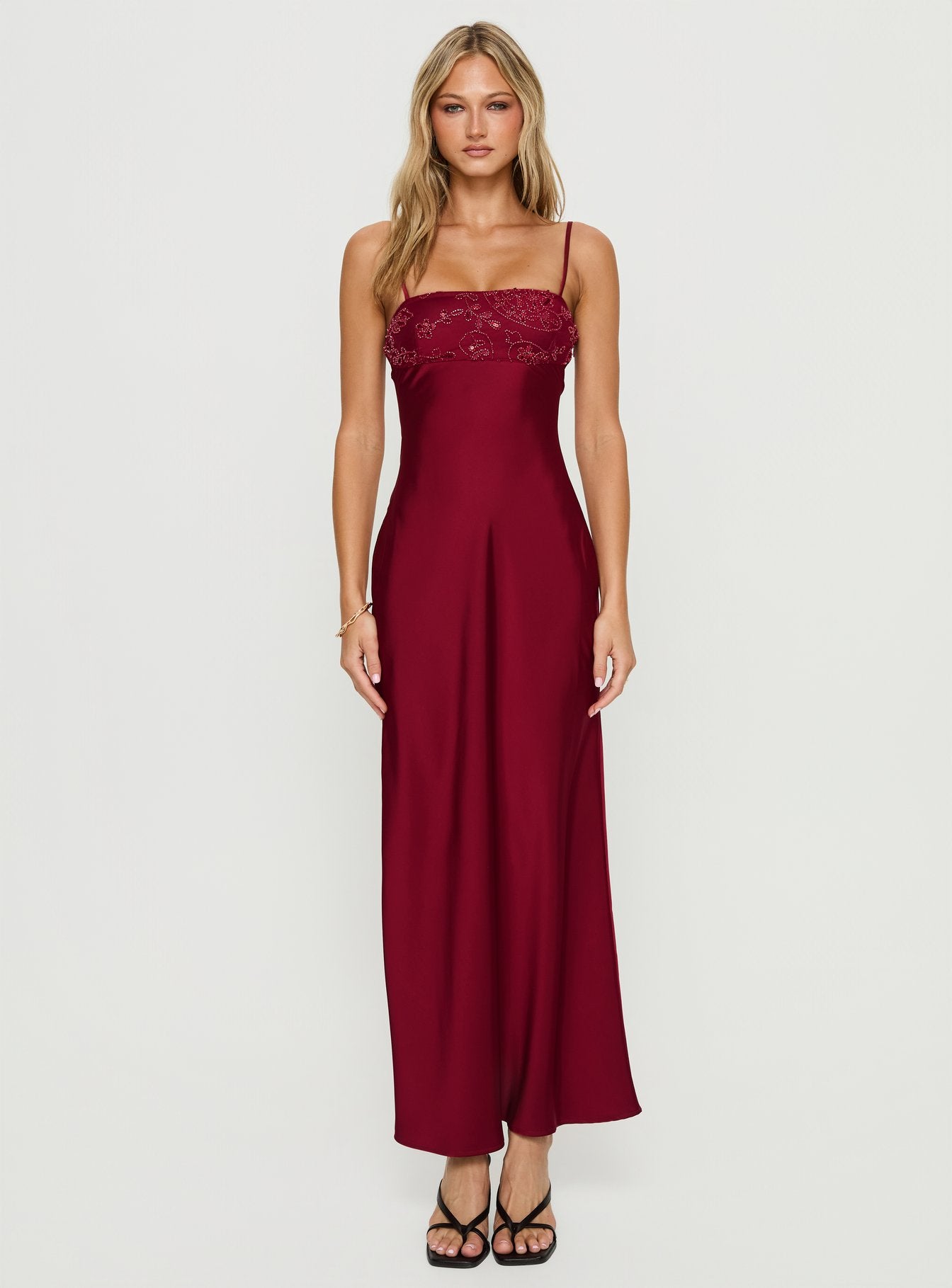 Engracia Sequin Maxi Dress Burgundy - Image 7