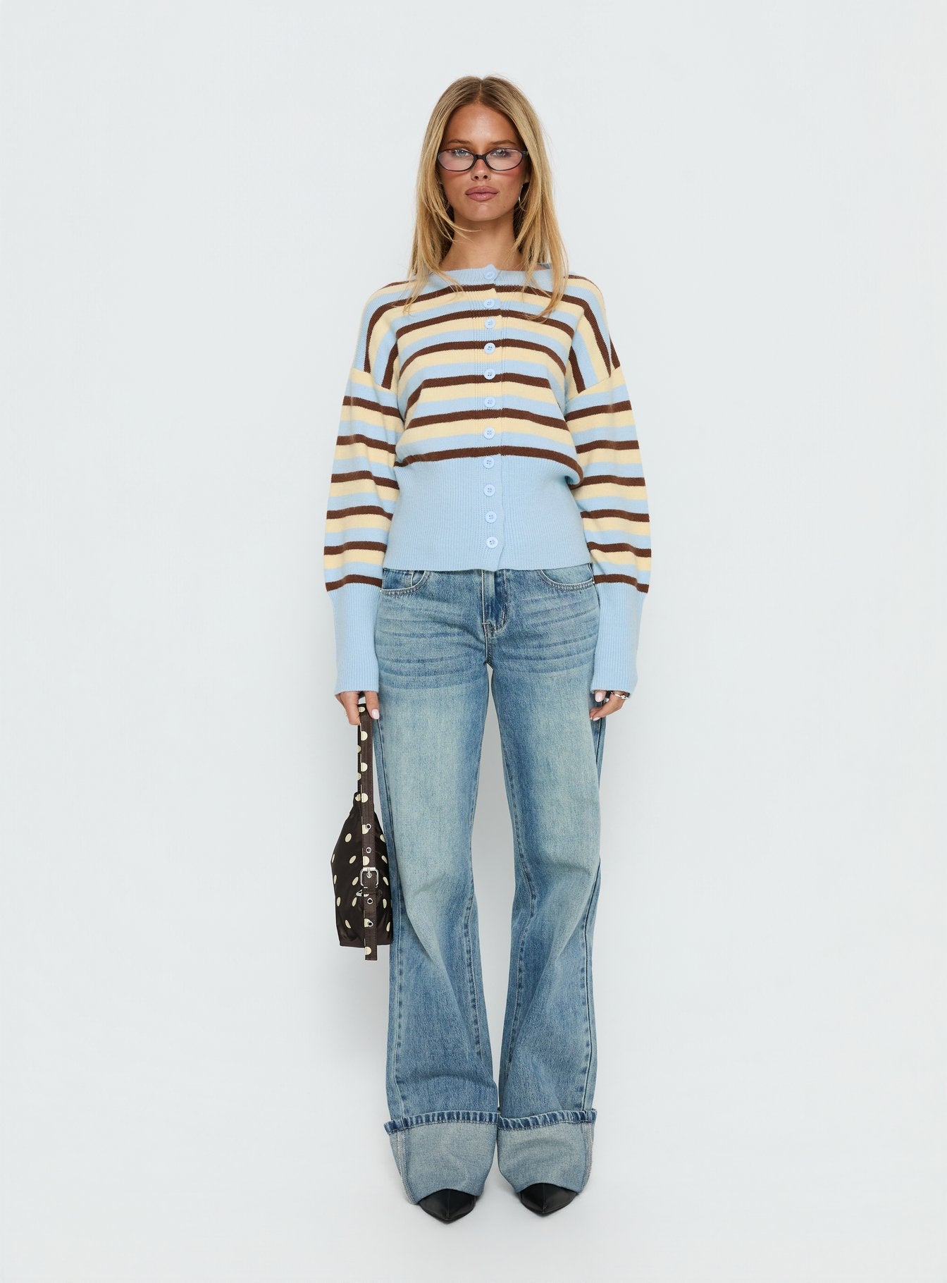Rhitta Button Down Cardigan Multi Stripe - Image 7