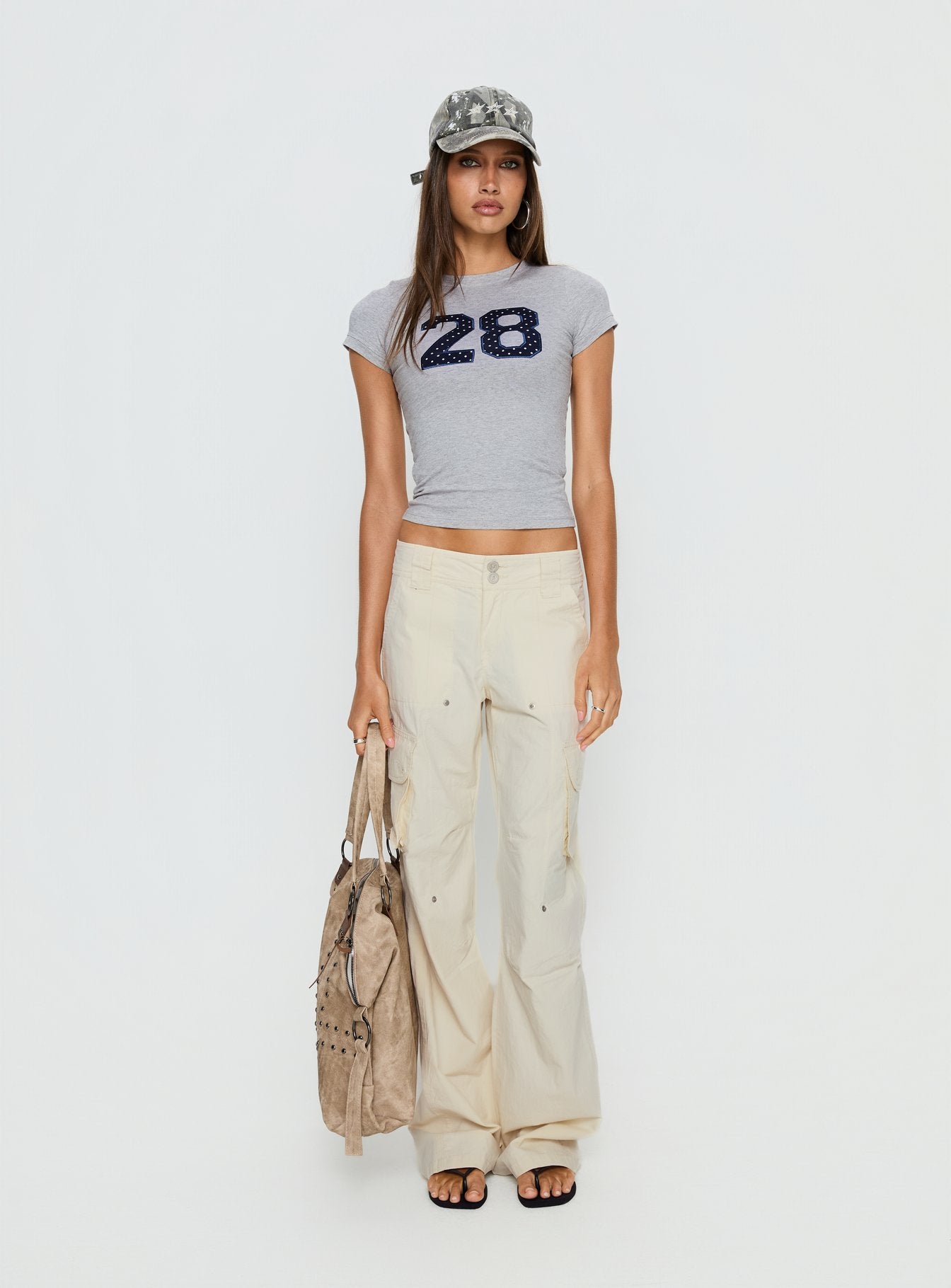 Sutin Tee Grey Marle Polka Dot - Image 7