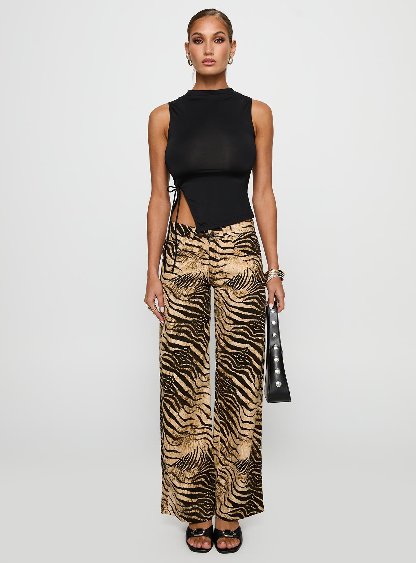 Low Rise Roomy Pants Multi - Image 7