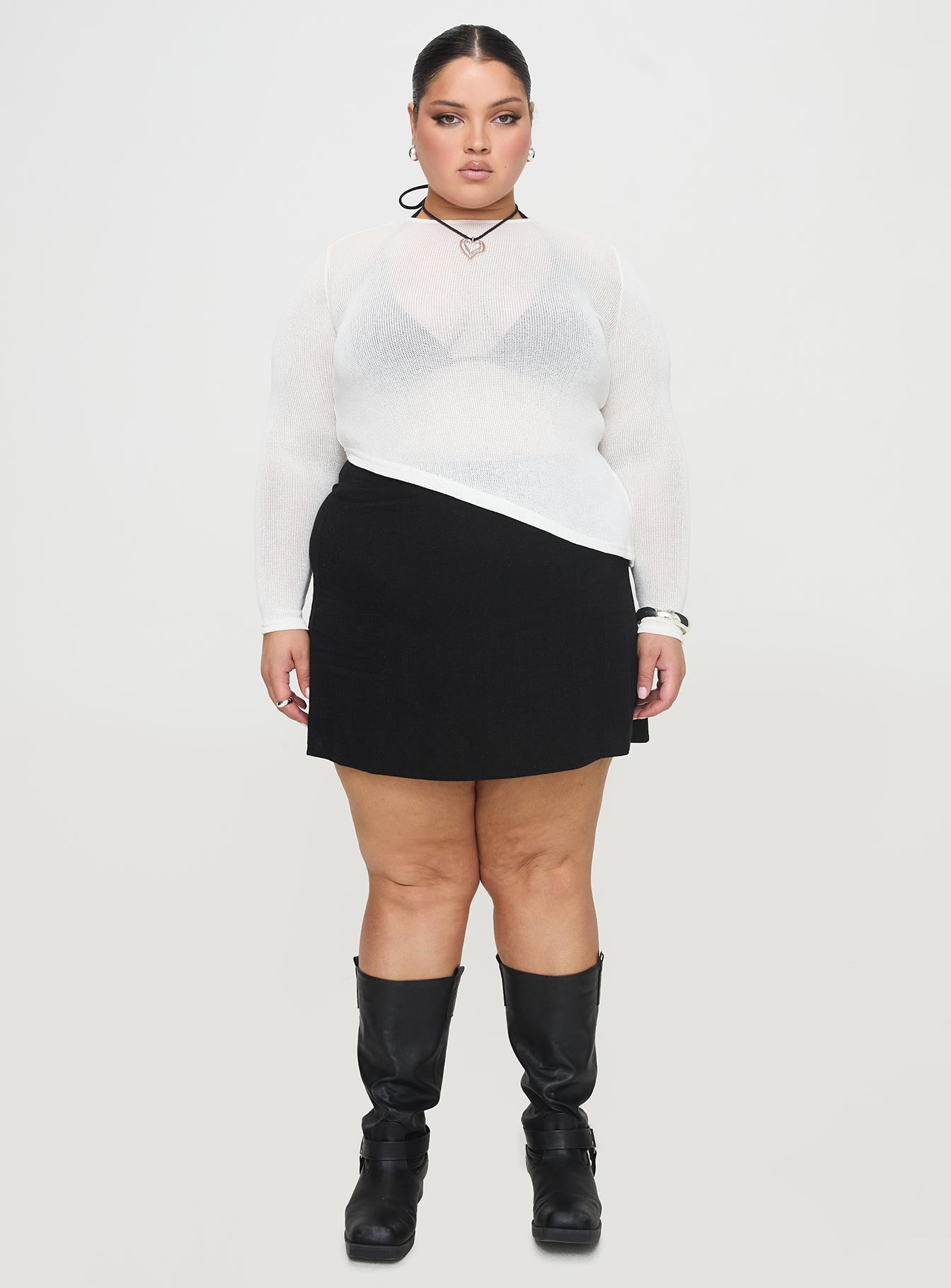 Pratt Long Sleeve Top White Curve - Image 7