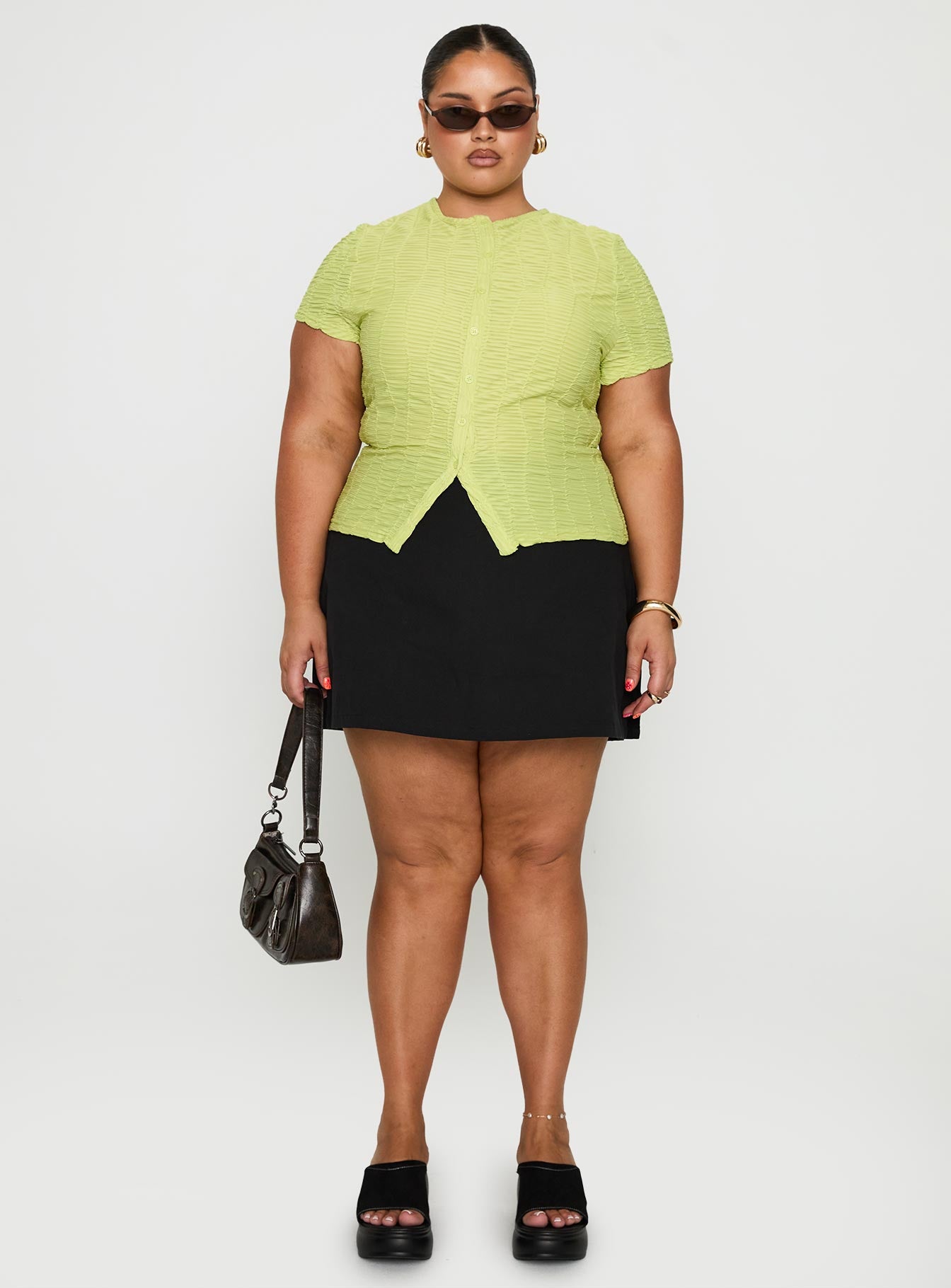 Suzu Textured Top Green Curve - Image 7