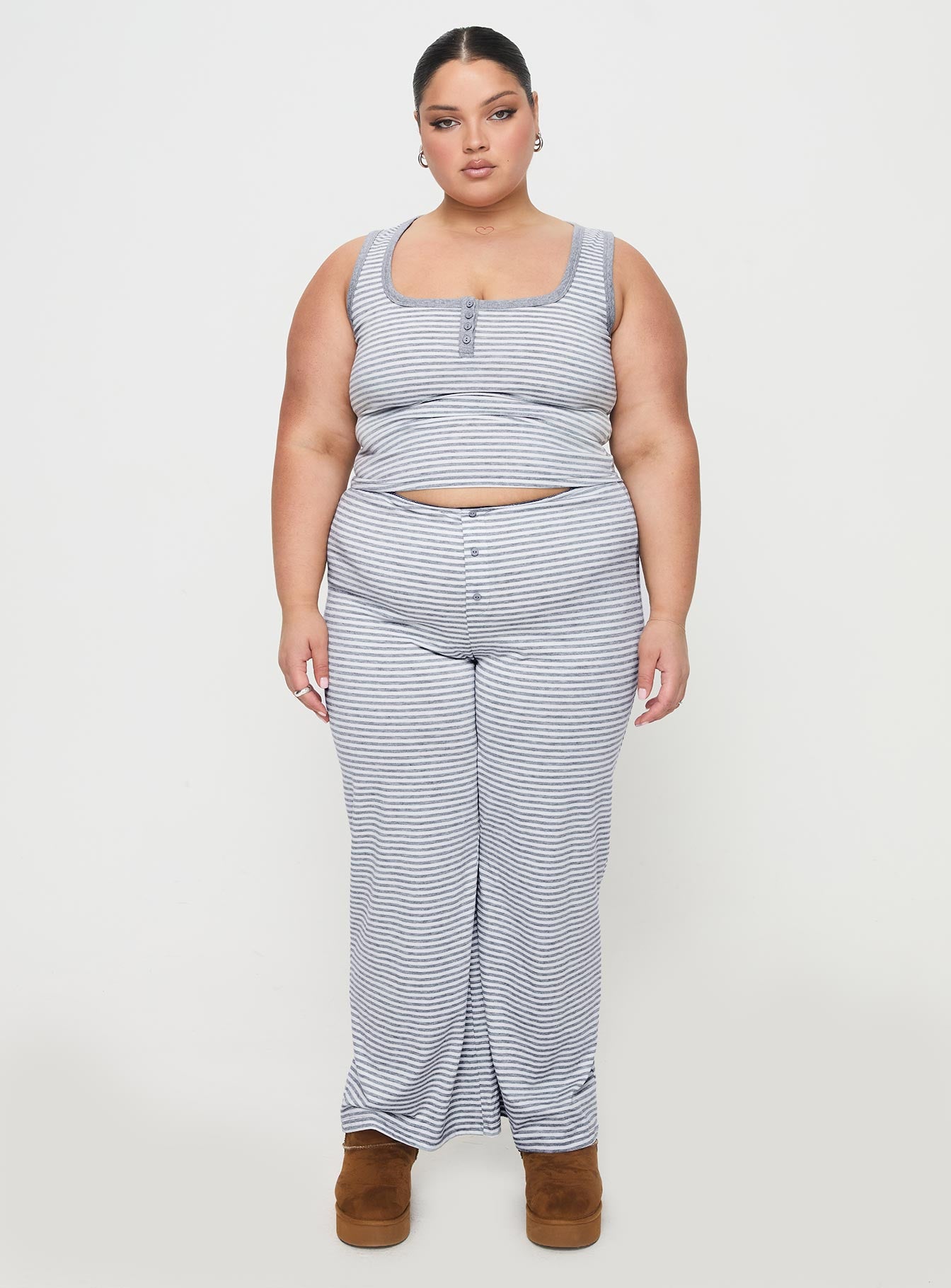 Waffles Stripe Sleep Set Multi Curve - Image 7