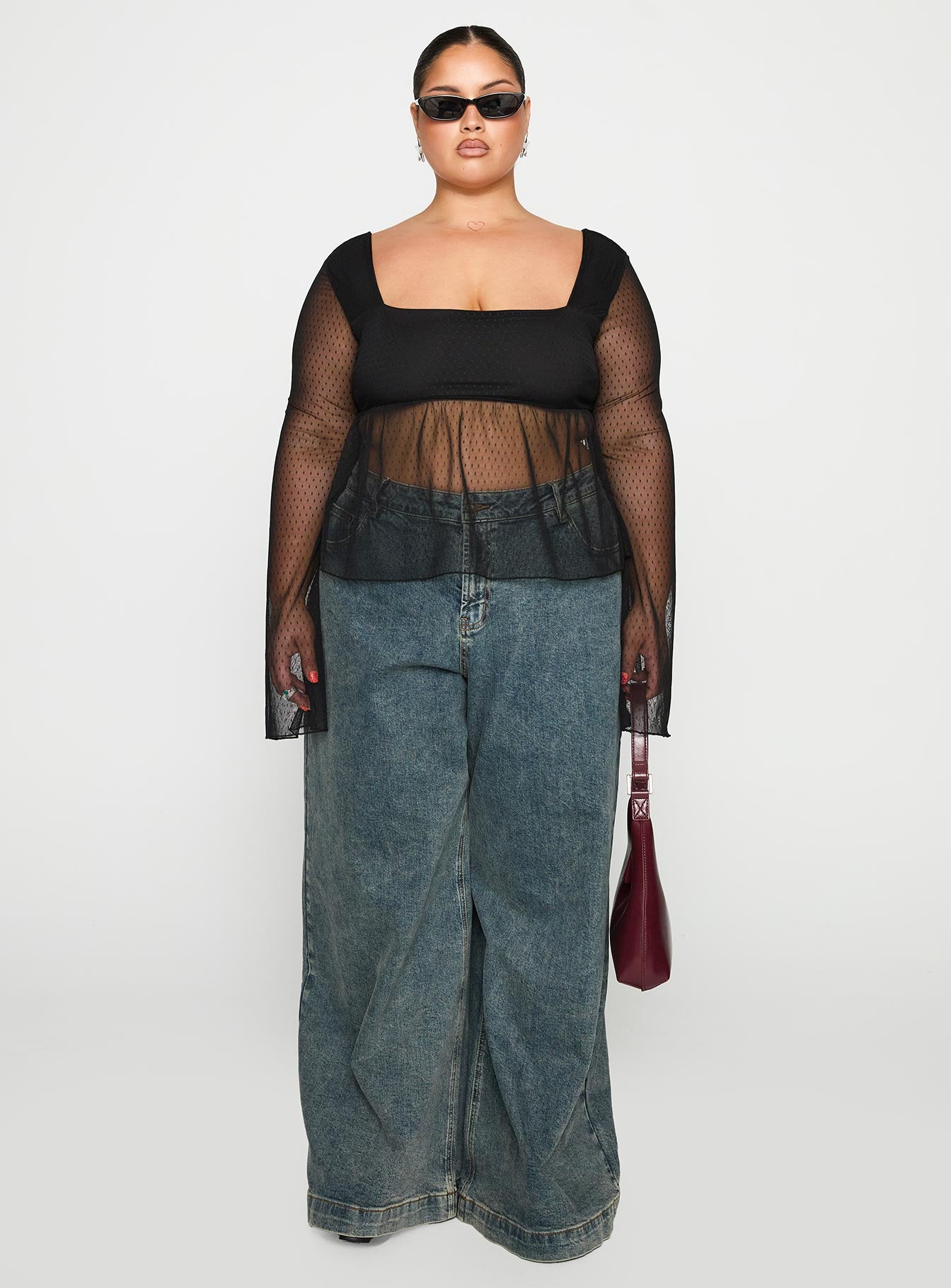 Fiorello Long Sleeve Top Black Curve - Image 6