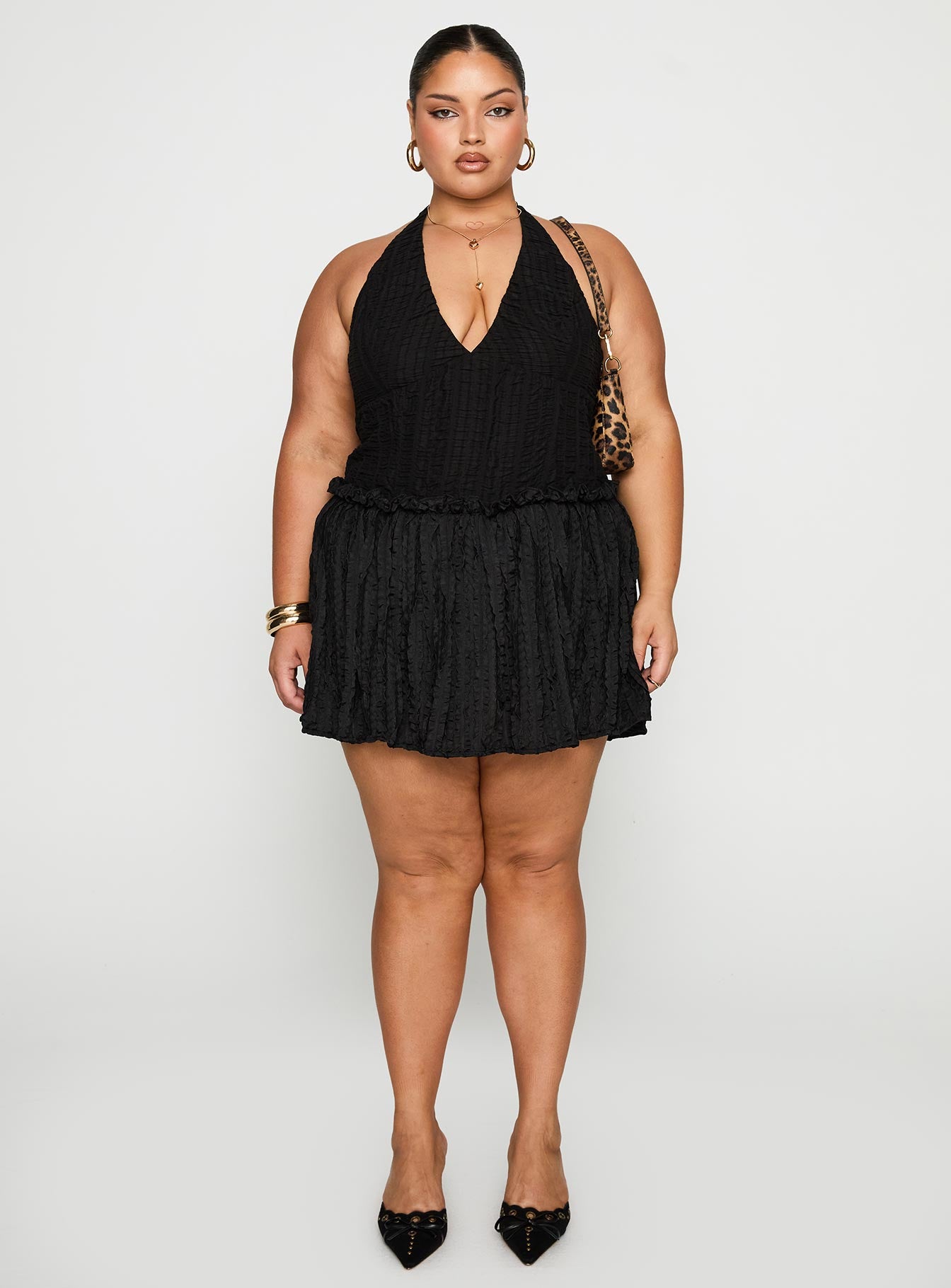Mixie Halter Romper Black Curve - Image 7