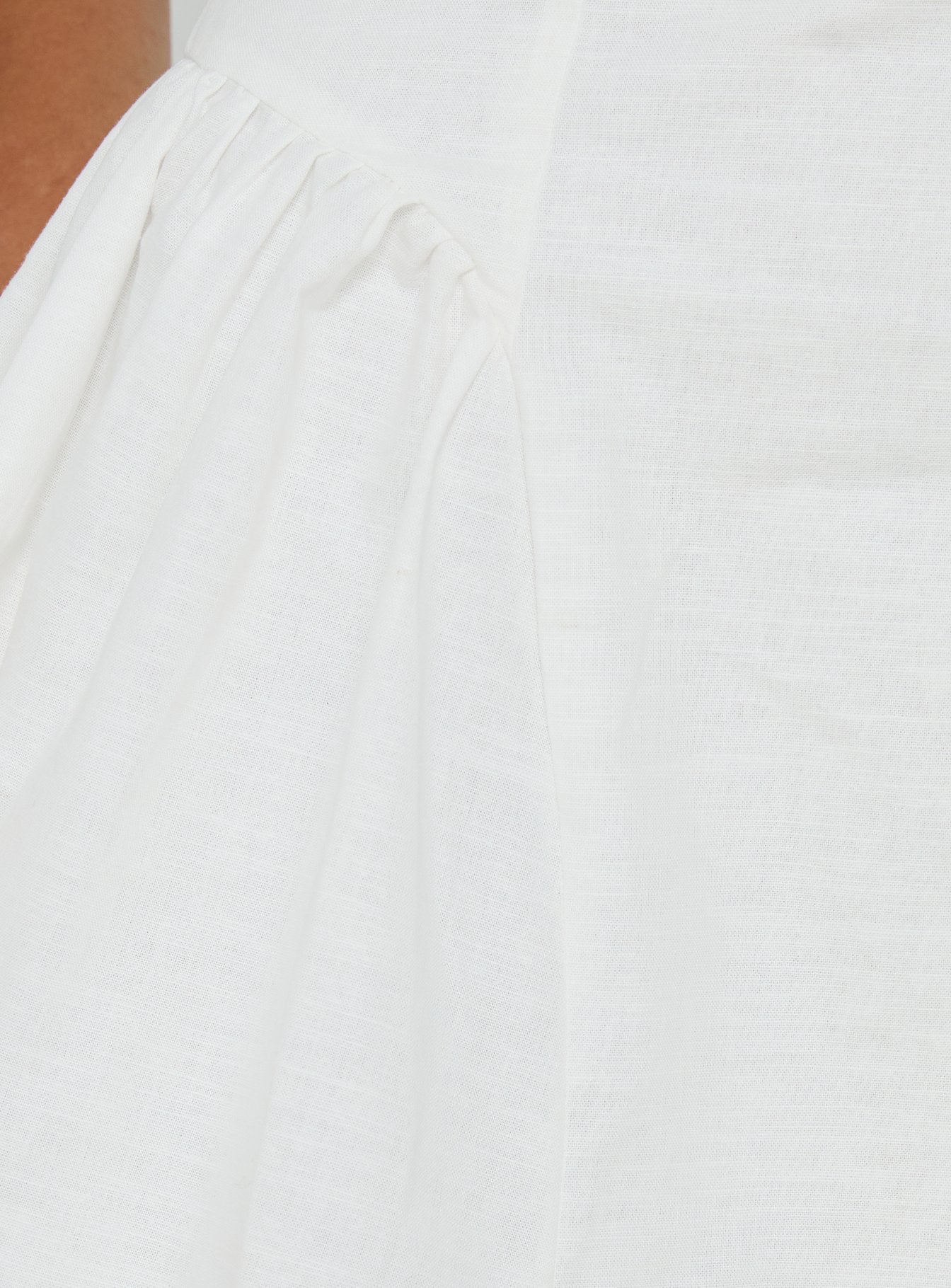 Rozalea Ruched Mini Dress White - Image 7