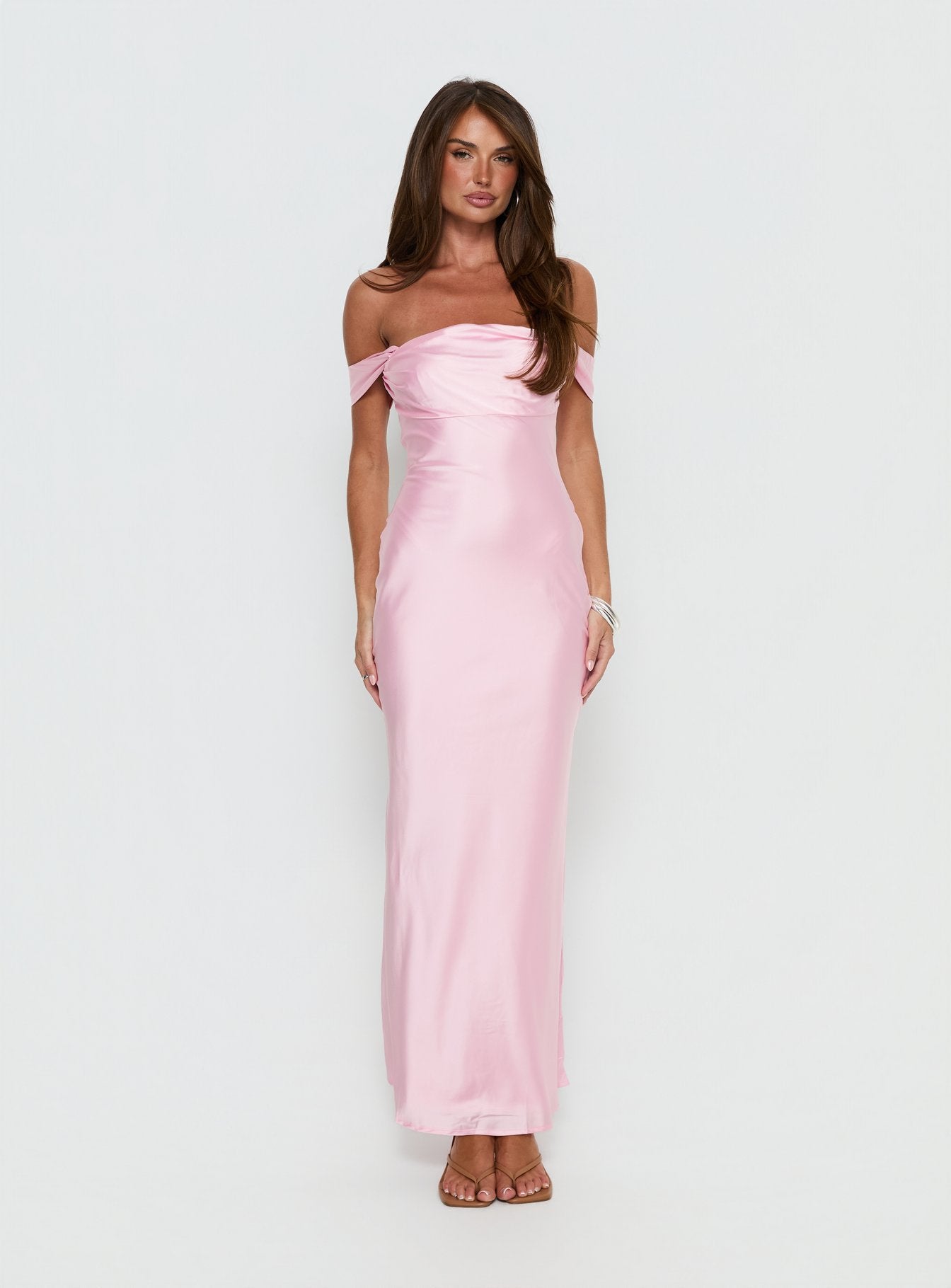Azura Off The Shoulder Maxi Dress Pink - Image 7