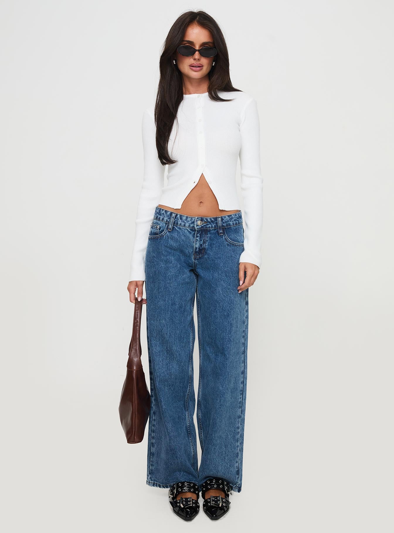 Suzu Long Sleeve Knit Top White - Image 7