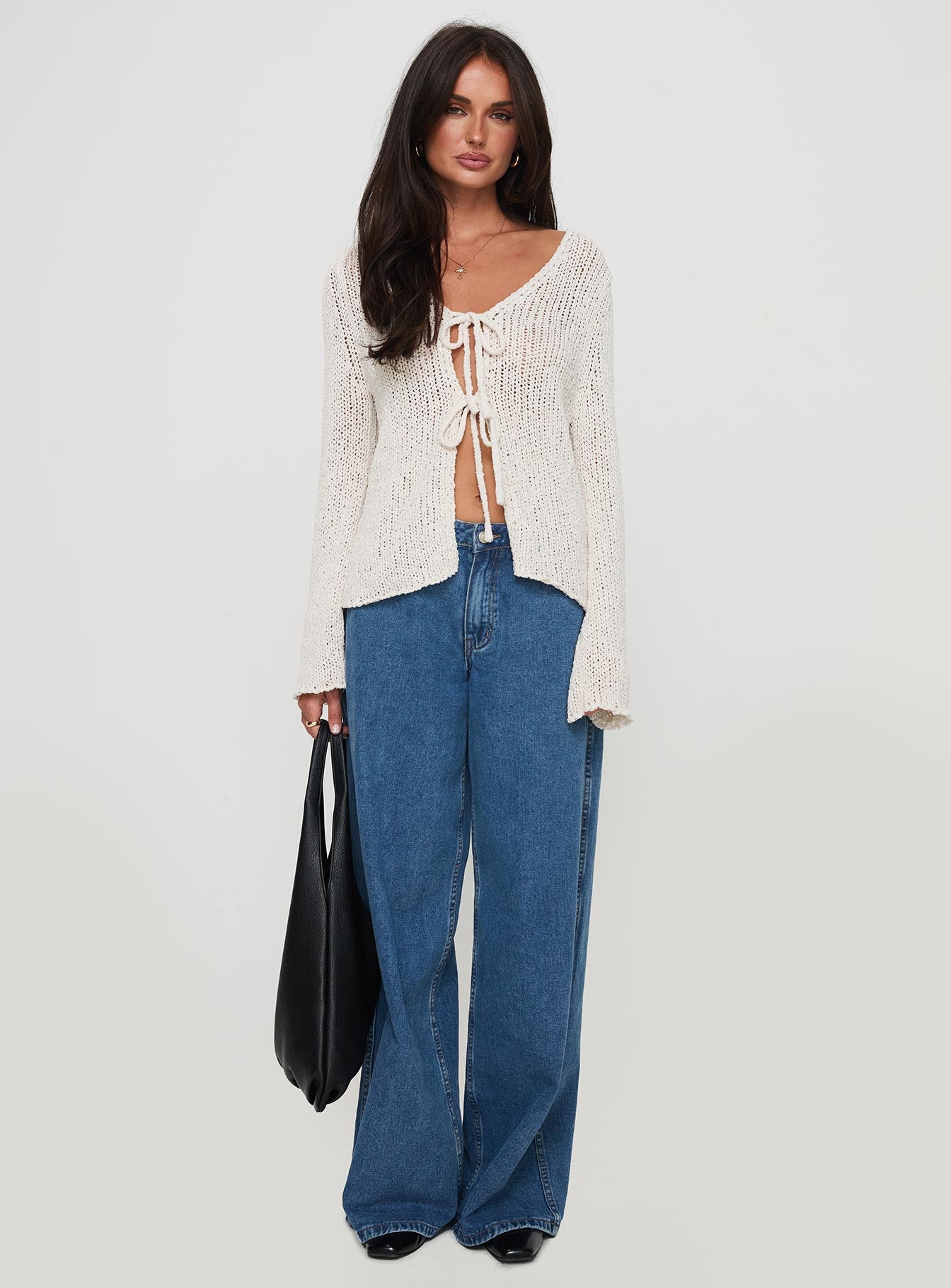 Swain Knit Cardigan Cream - Image 8
