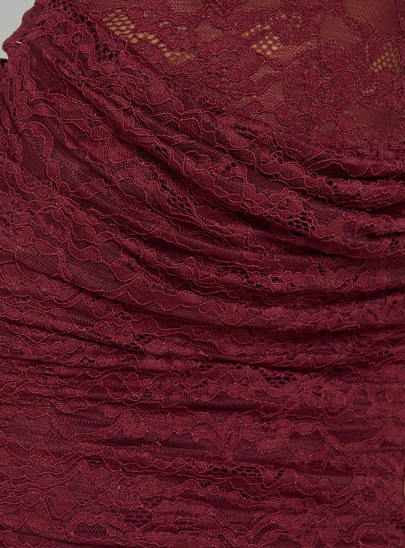 Quinbie Lace Mini Dress Burgundy - Image 7