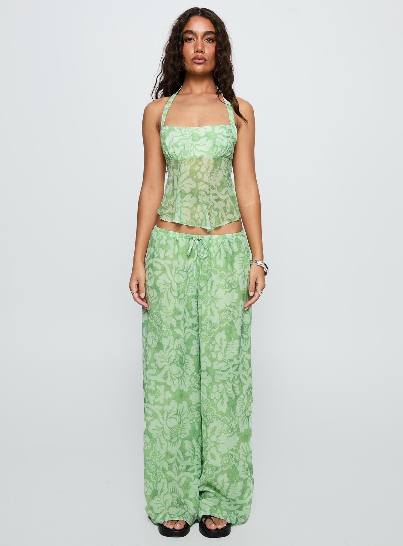 Finesse Pants Green Floral - Image 7