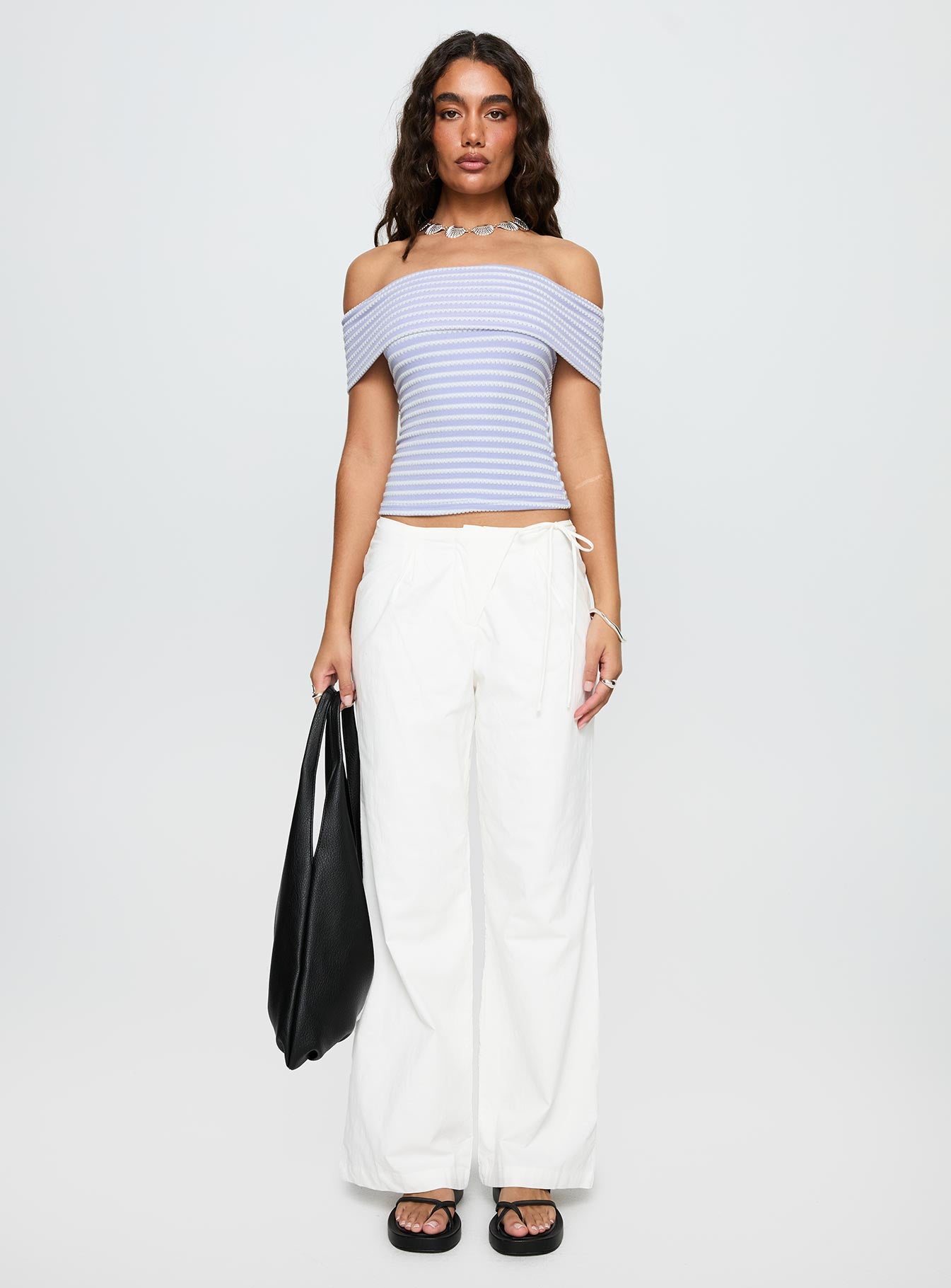 Leyah Tie Side Pants White - Image 7