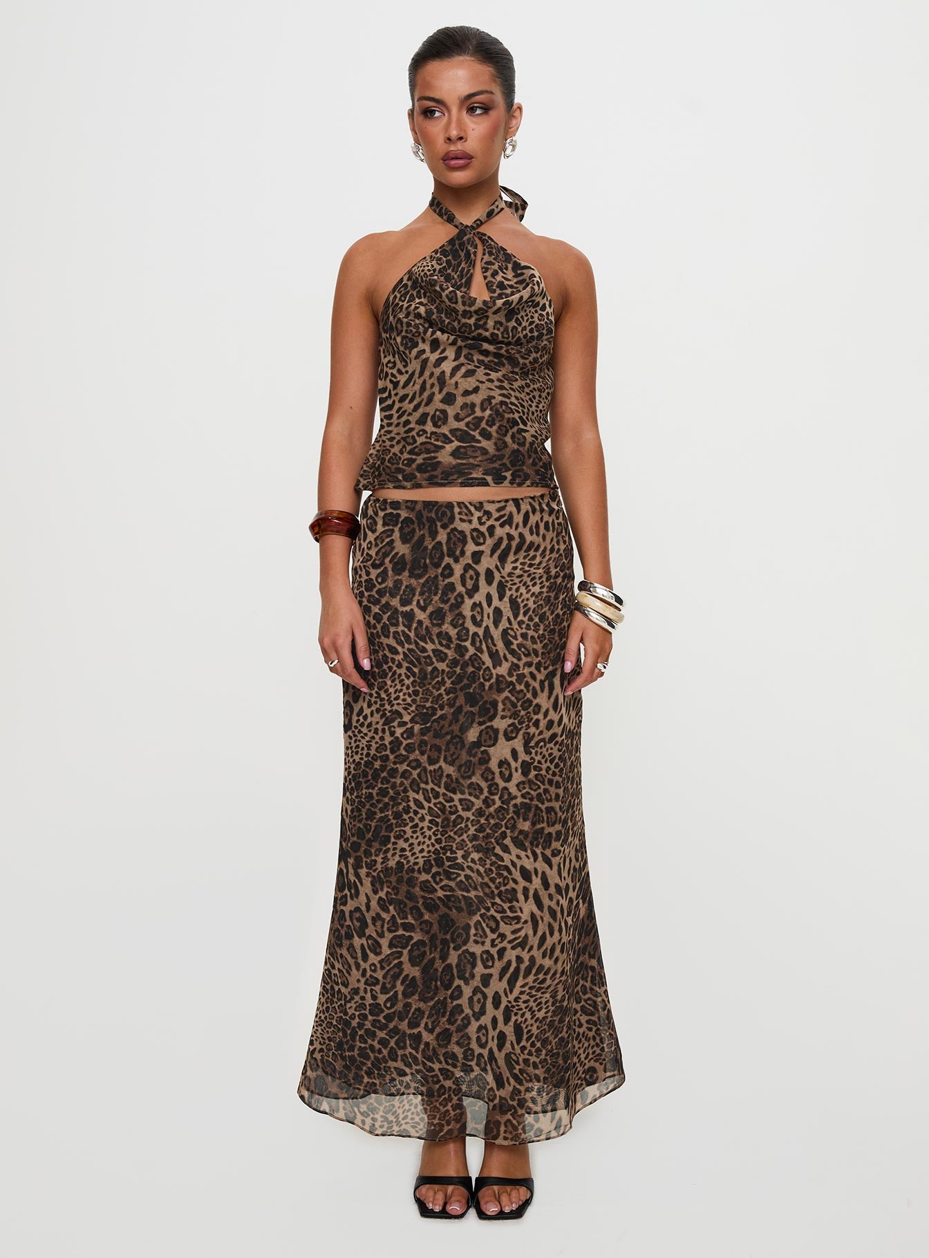 Eleganza Maxi Skirt Leopard Petite - Image 10
