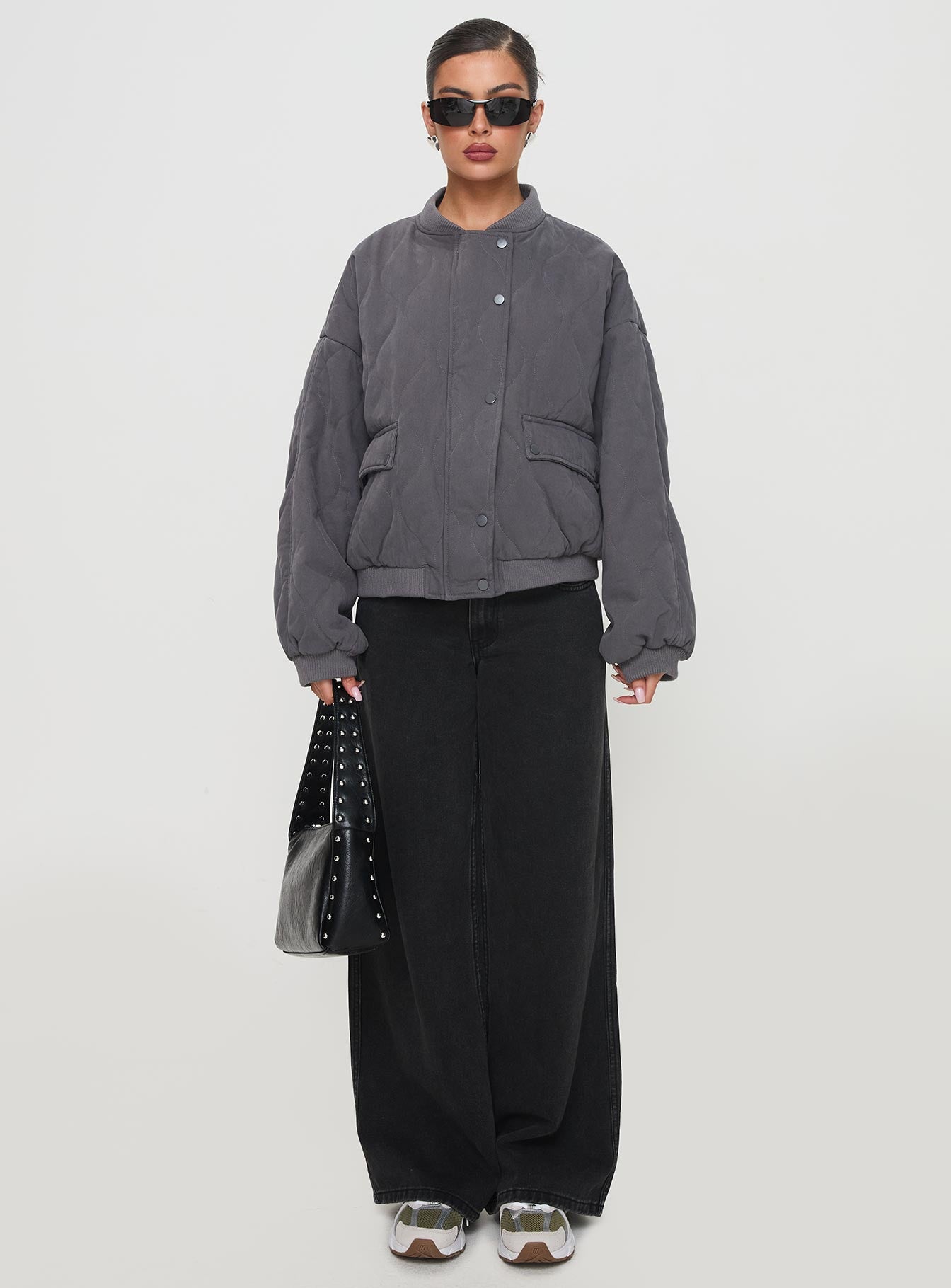 Stick Season Quilted Jacket Grey - Image 7