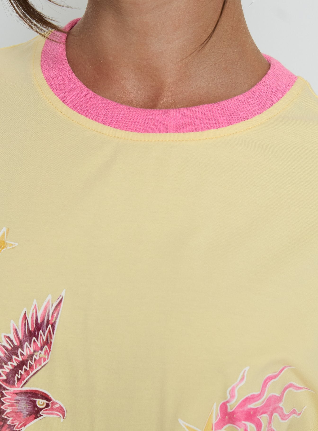 Wild Light Oversized Graphic Tee Yellow / Pink - Image 7