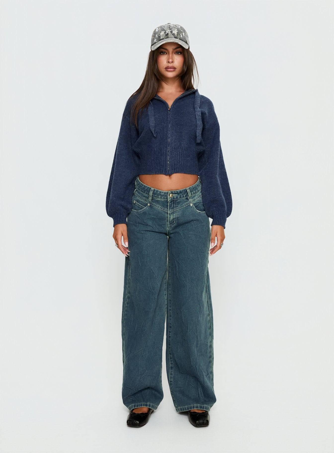 Shanna Relaxed Low Rise Jeans Acid Raw Wash - Image 7