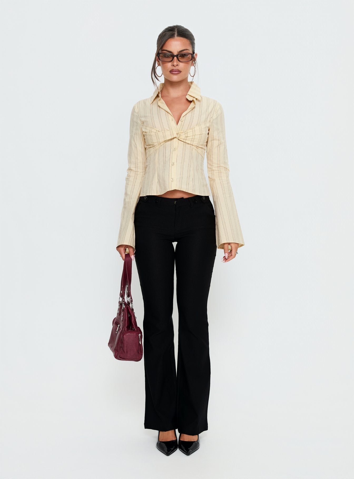 Dariana Flare Pants Black - Image 6