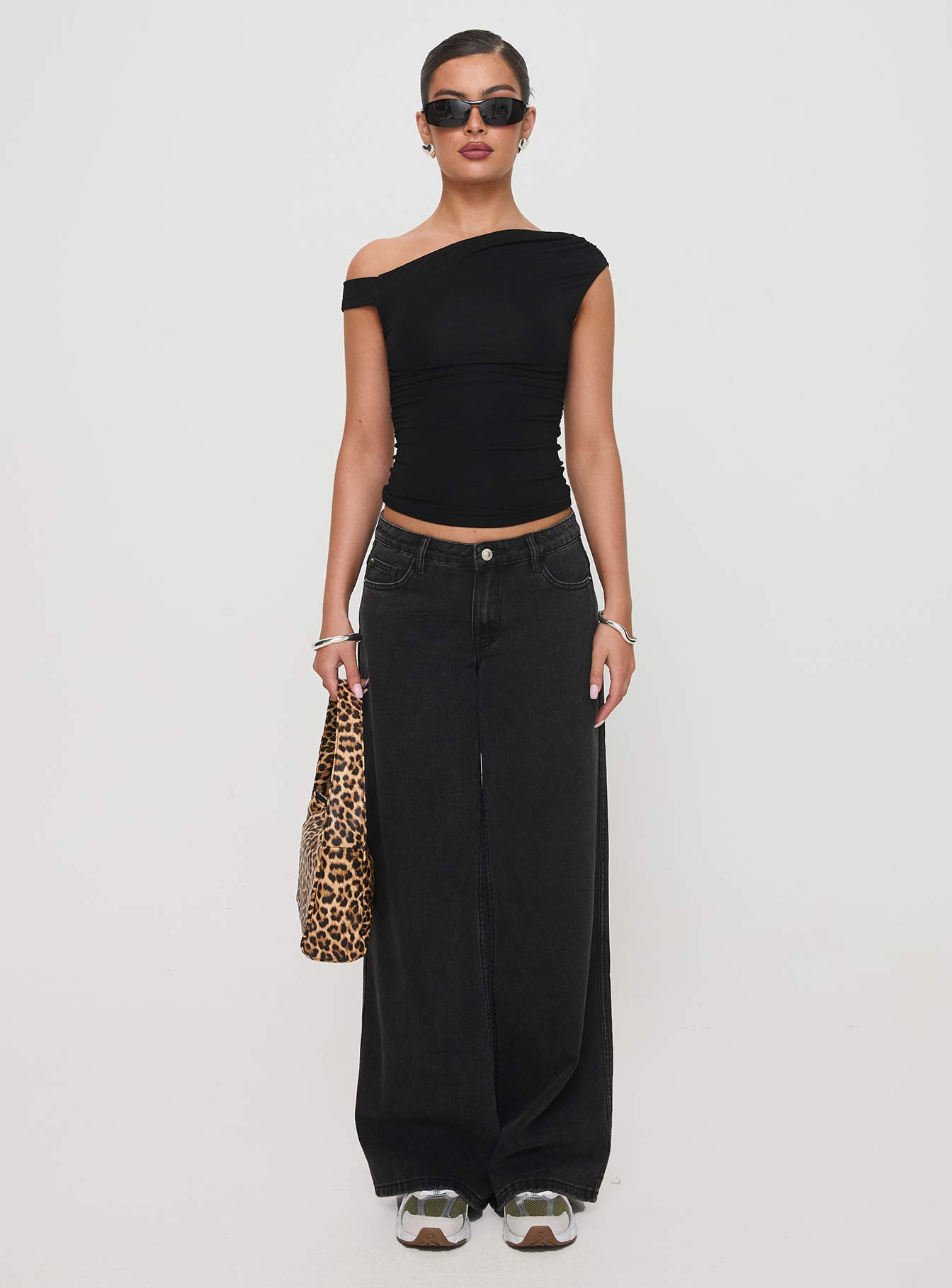 Ramos Low Rise Denim Jeans Washed Black - Image 7