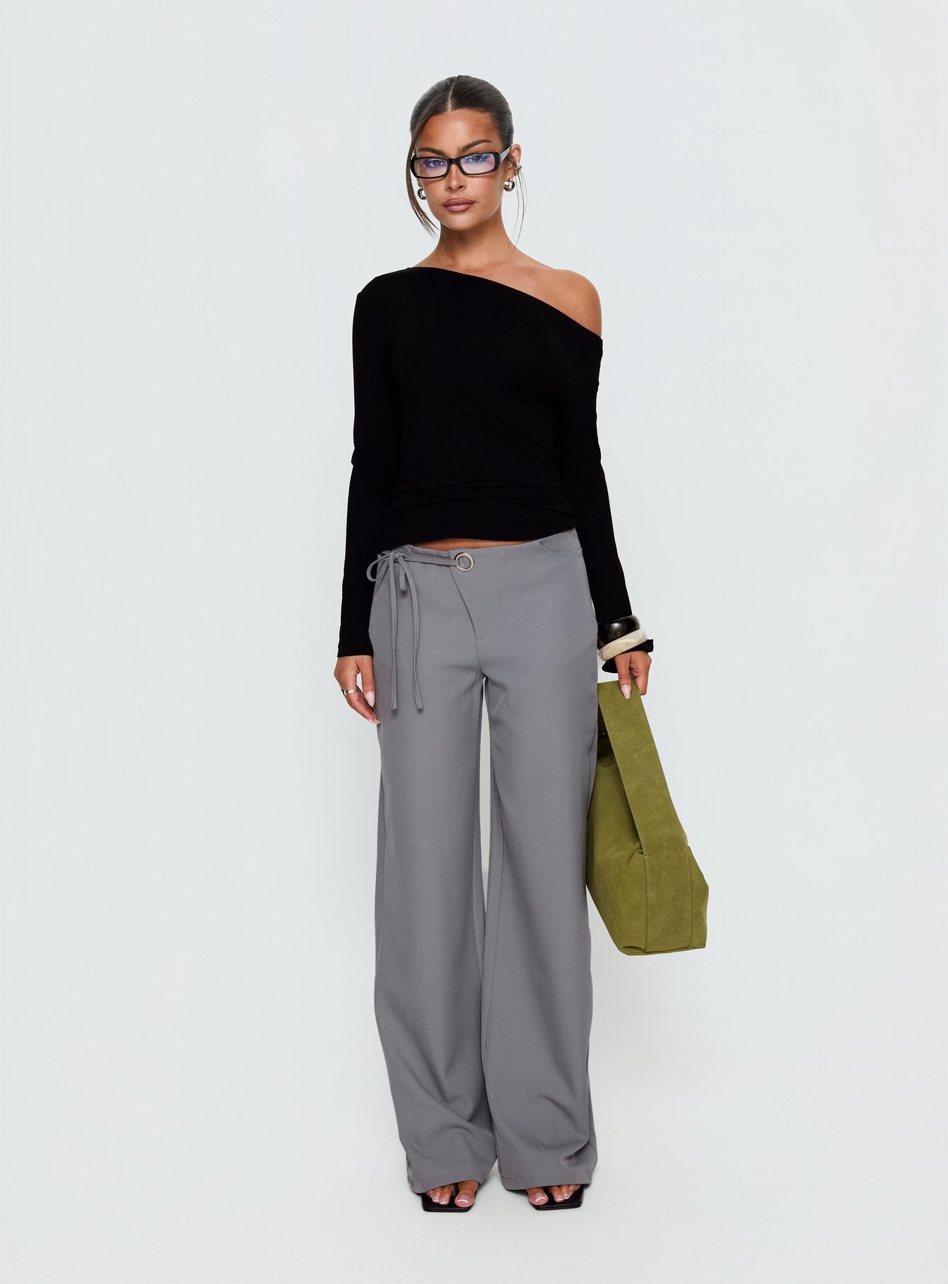 Ikana Tie Side Pants Grey - Image 7