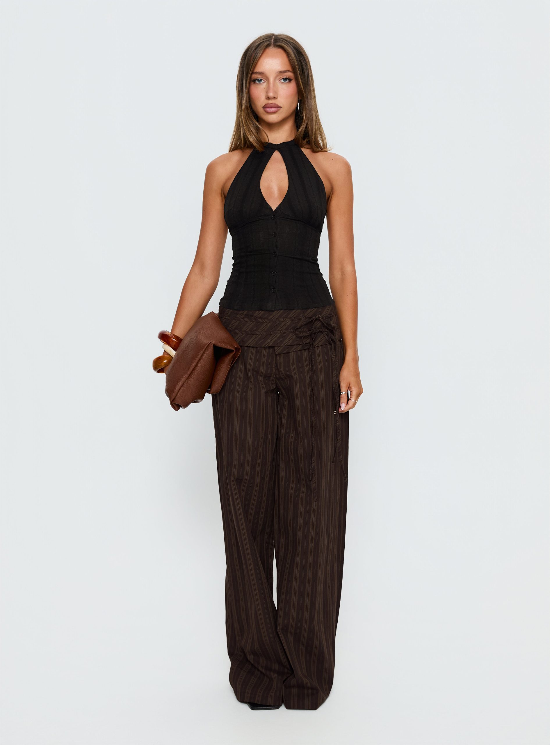 Call You Up Keyhole Backless Top Black - Image 7