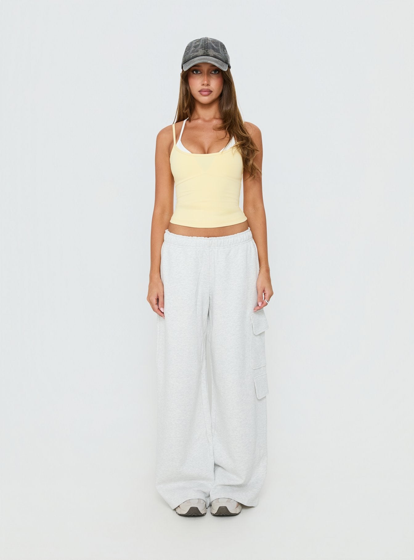Ascend Layered Halter Tank Top Yellow / White - Image 7