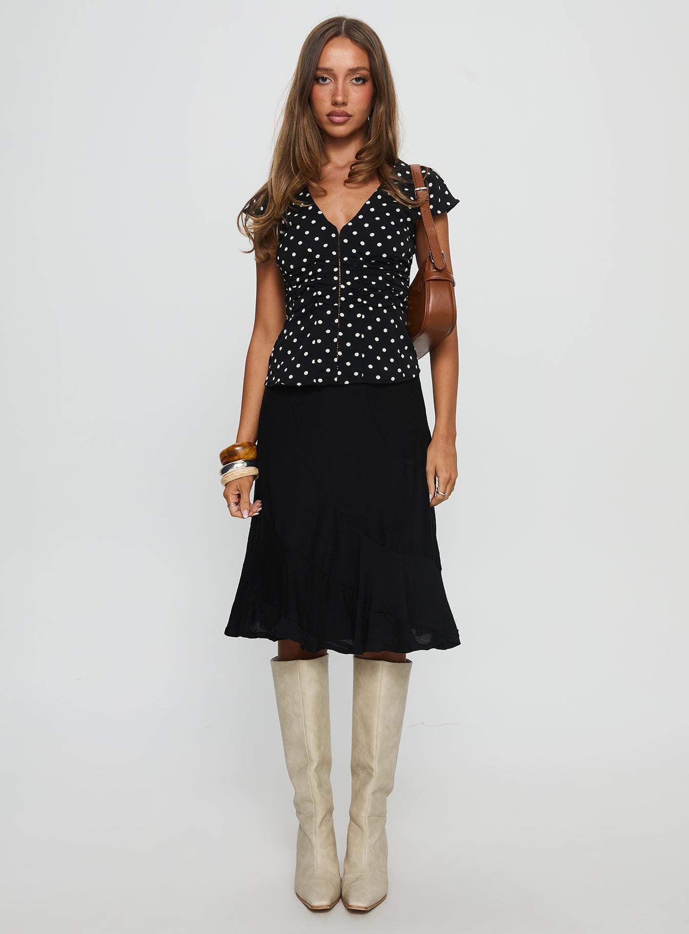 Indulgence Corset Top Black Polka Dot - Image 7
